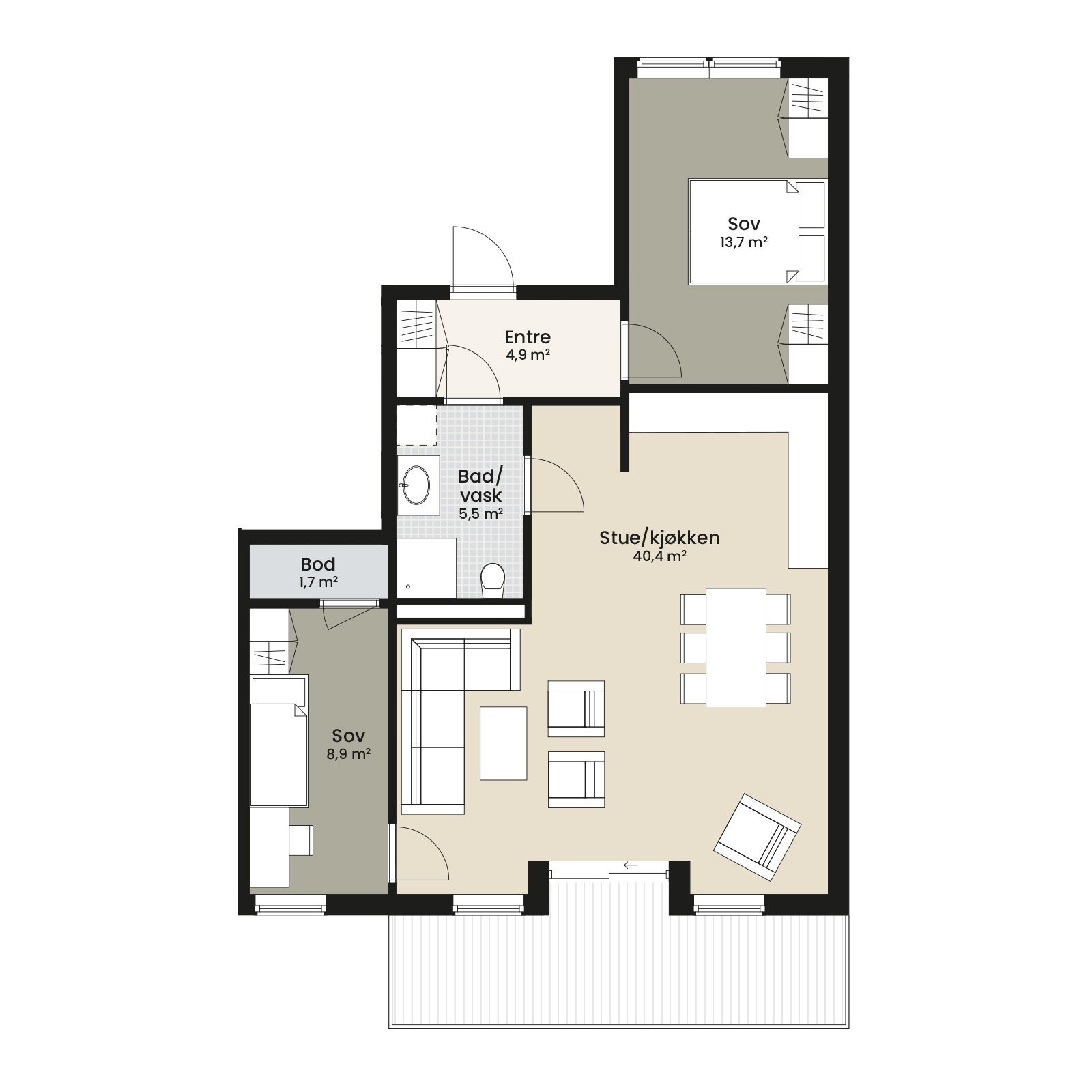 Plantegning Galleribilde