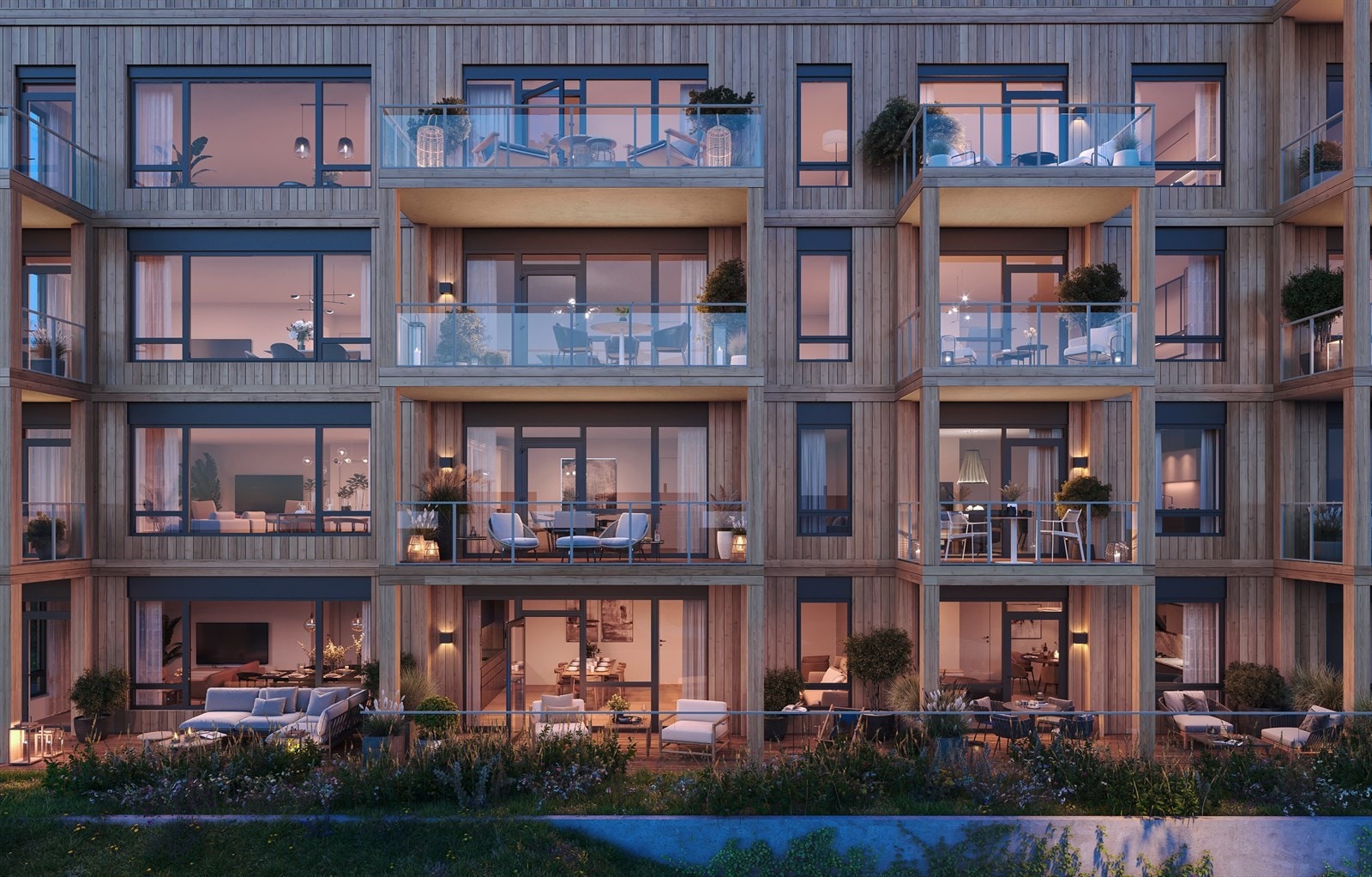 Tønnevollskogen Bygg D Terrasser Galleribilde