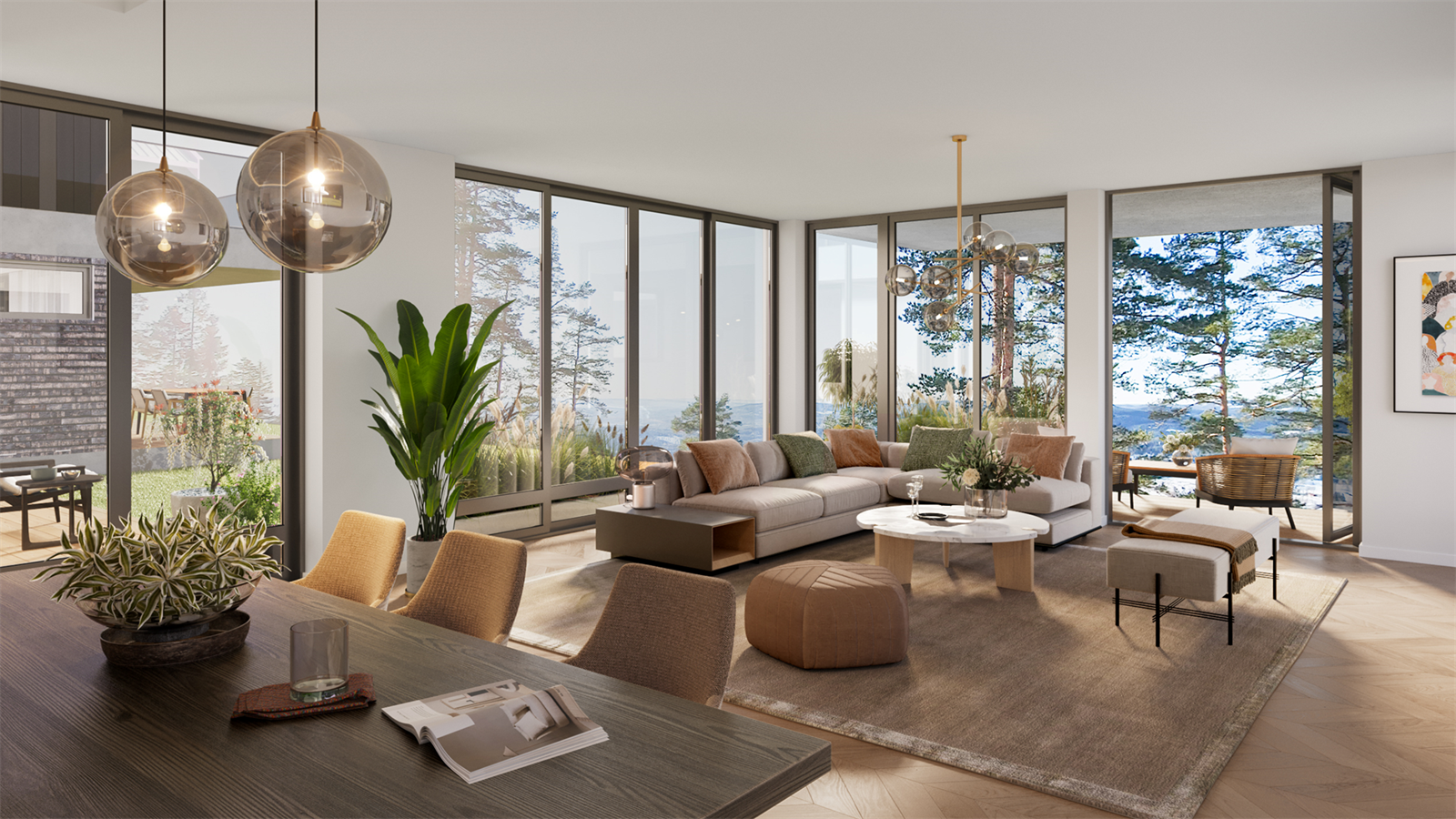 Upåklagelig utsikt fra alle leiligheter. Illustrasjonsfoto fra leilighet E. Galleribilde