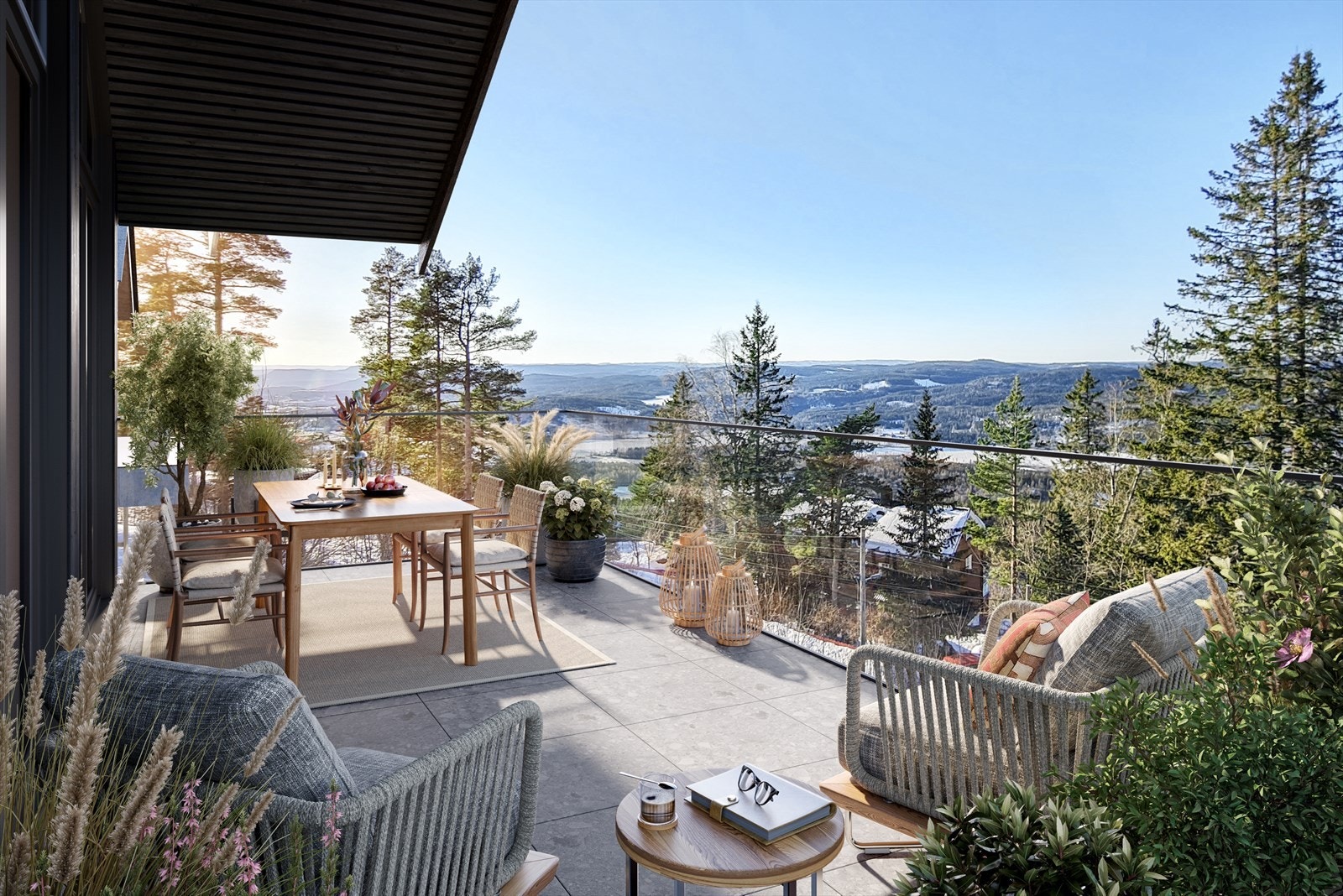 En sjelden mulighet på toppen av Voksenkollen - 5 svært eksklusive villaleiligheter. Prosjektet er tegnet av anerkjente Heggelund & Koxvold. Illustrasjonsfoto fra leilighet B. Galleribilde