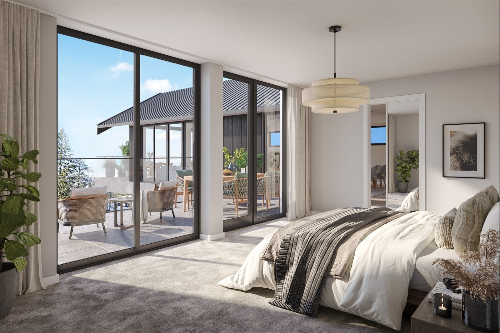 Master soverom i leilighet B. Illustrasjonsfoto. Galleribilde