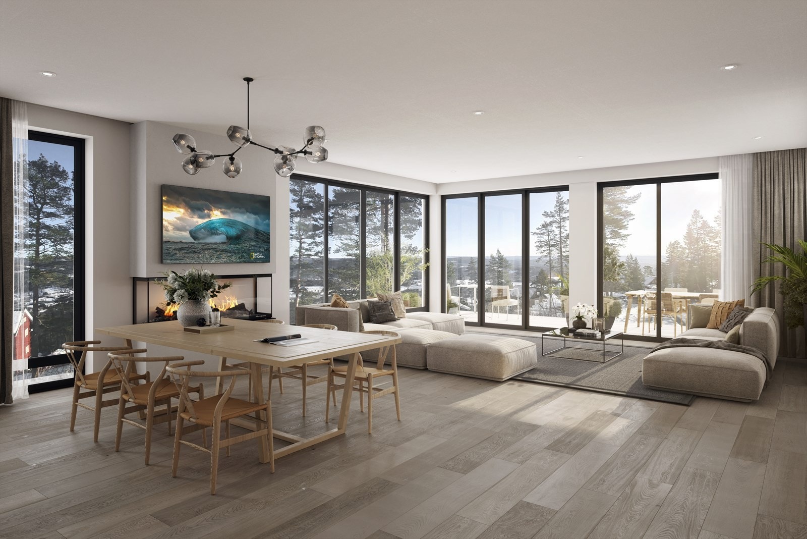 Alle leiligheter har samme eksklusive stil og smakfulle innredning. Illustrasjonsfoto fra leilighet D. Galleribilde