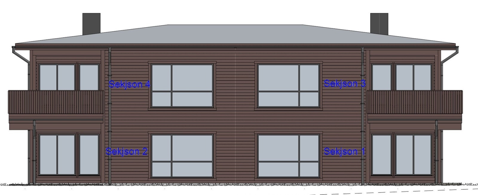 Fasade på tomt 19 Galleribilde