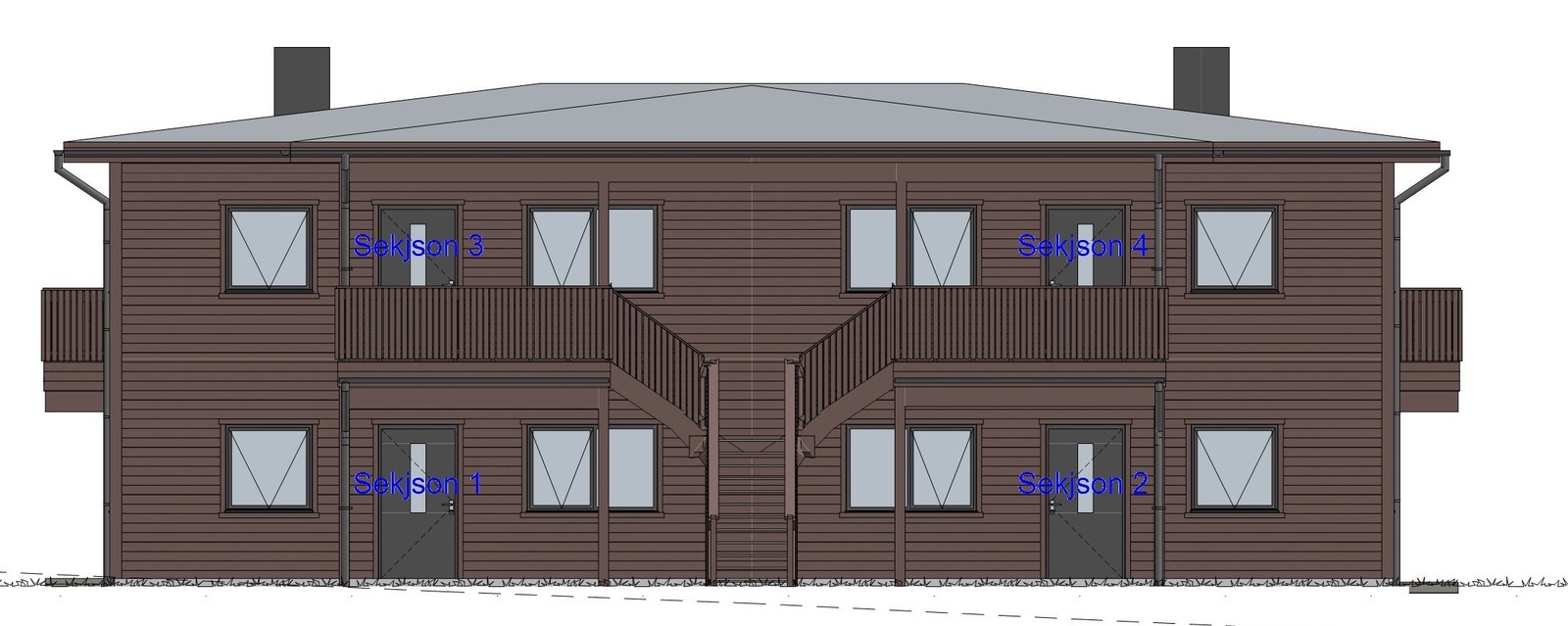 Fasade på tomt 19 Galleribilde