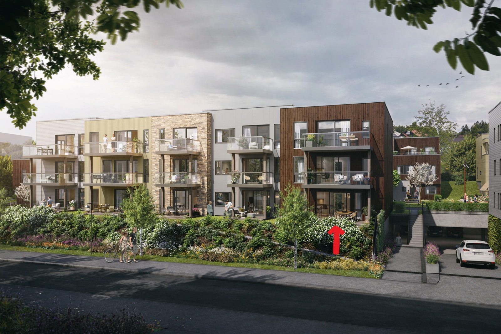 Illustrasjon - Leilighet 76 H0101 ligger i 1 etasje fint plassert på enden av blokk 1 Galleribilde