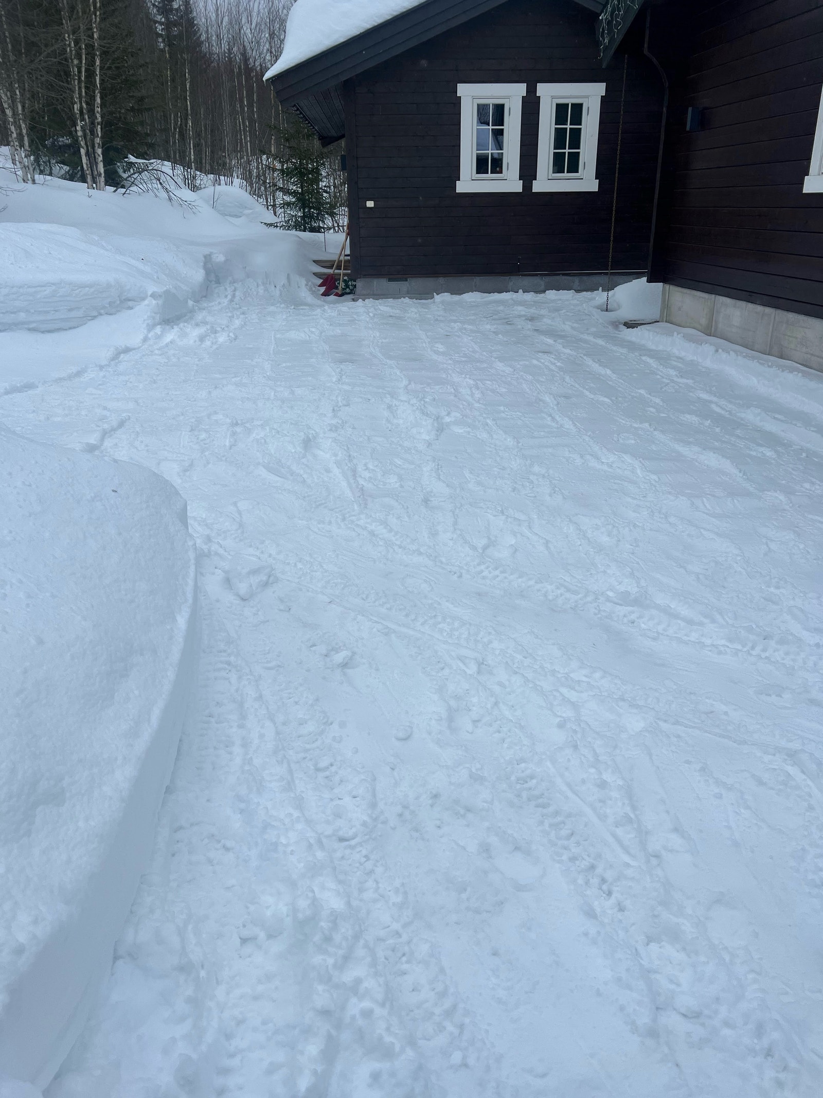 Parkeringsplass vinter Galleribilde