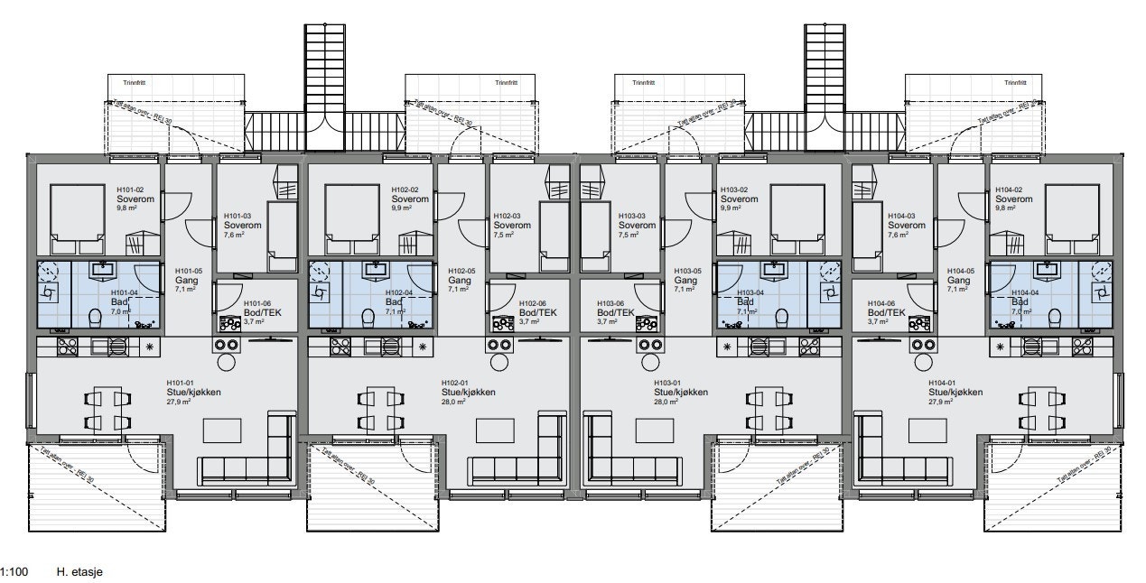 Plantegning 1. etasje Galleribilde