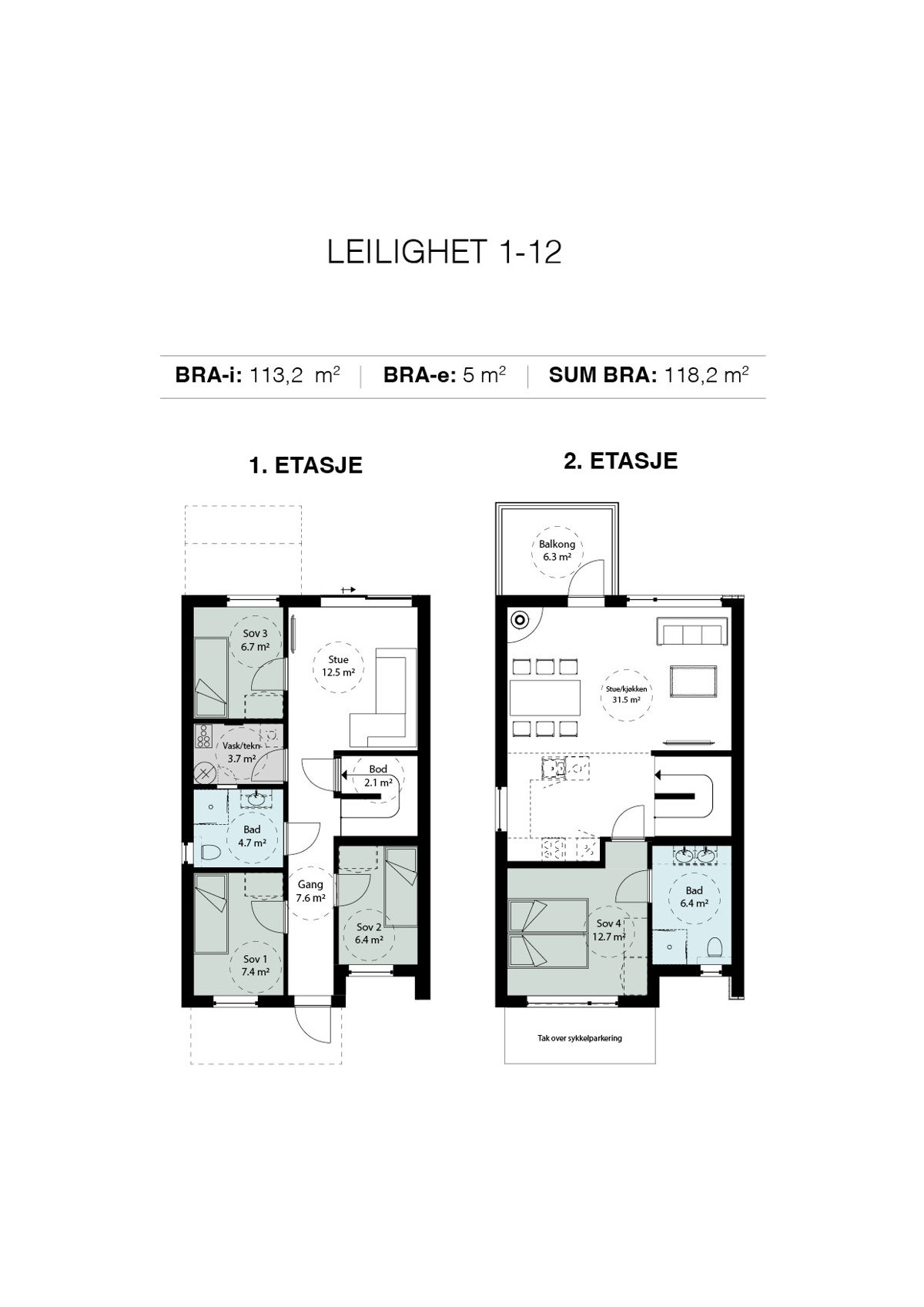 BKS12 Salgstegninger - Bolig 1 Galleribilde