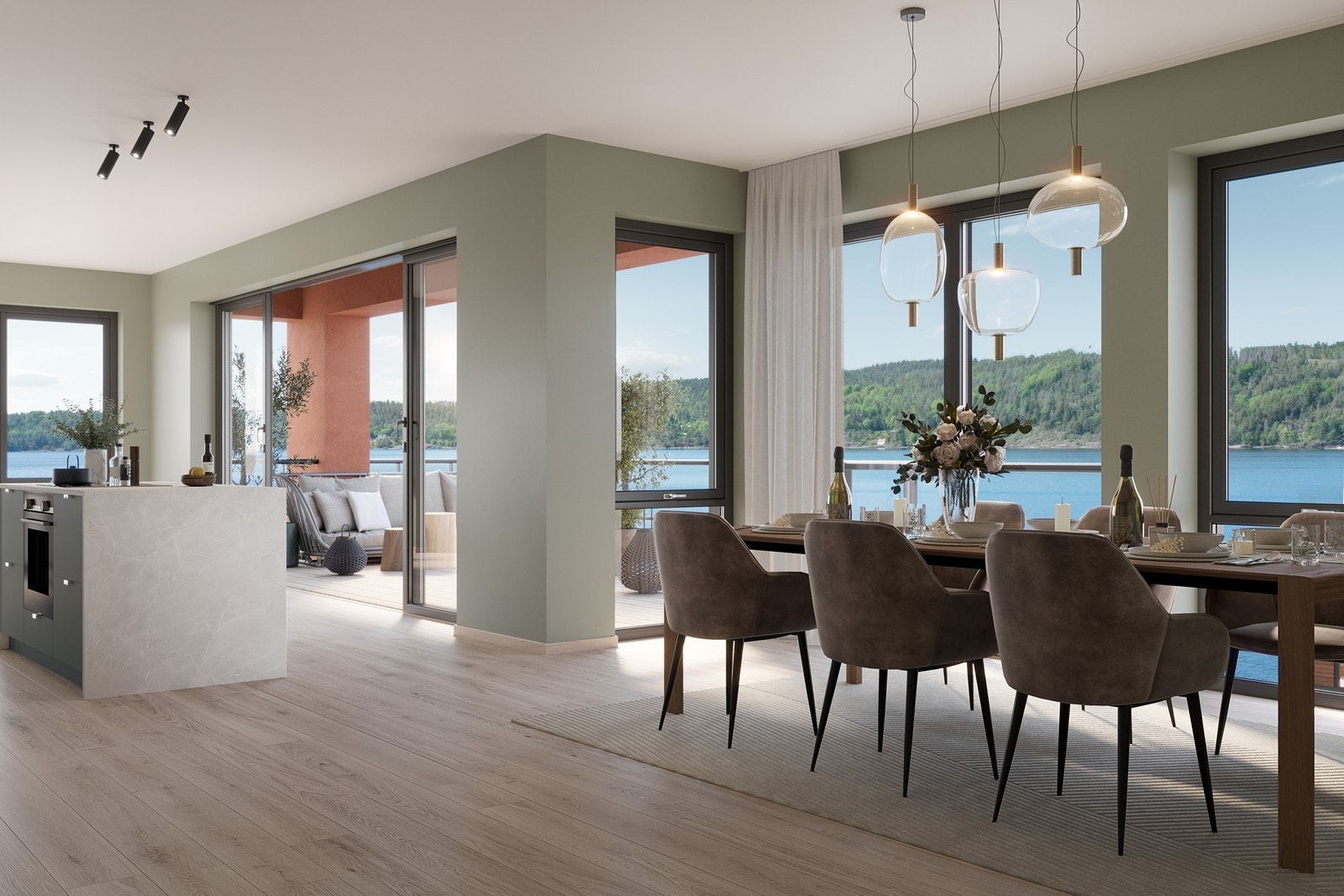 73 lekre leiligheter, helt i vannkanten Galleribilde