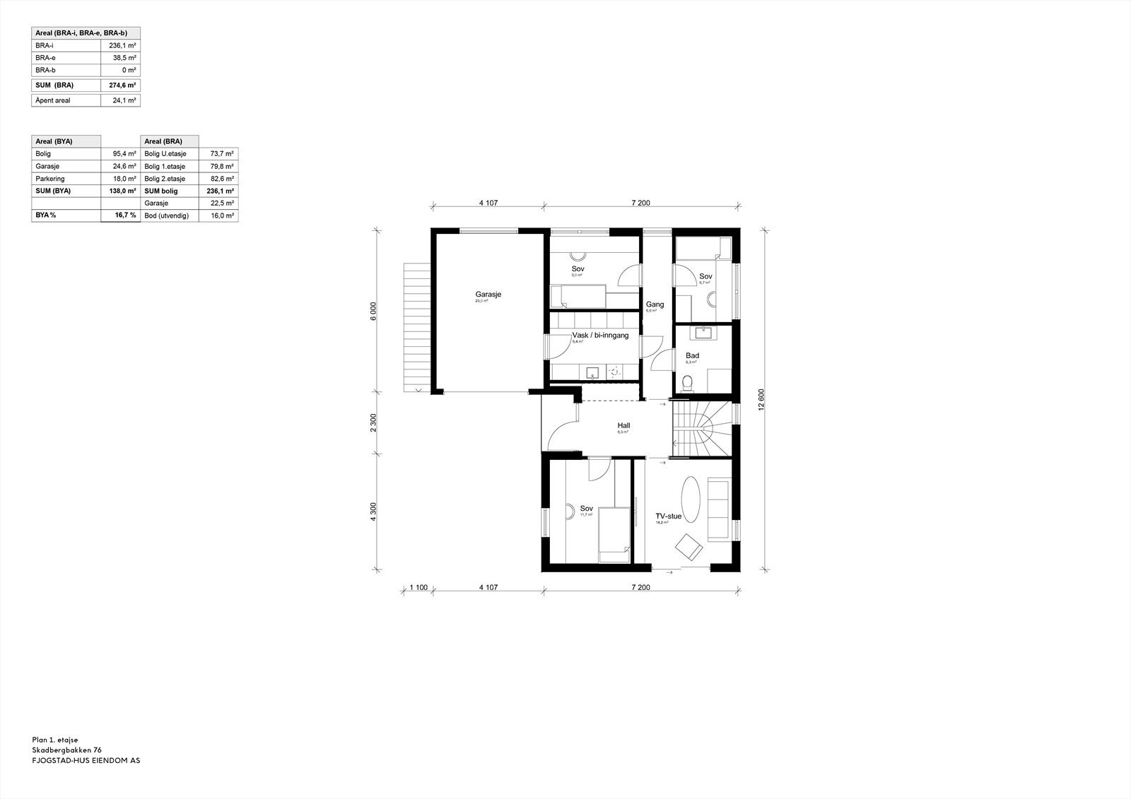 Plantegning 1. etasje. Galleribilde