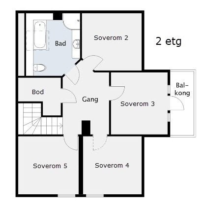 Plantegning over 2 etg Galleribilde