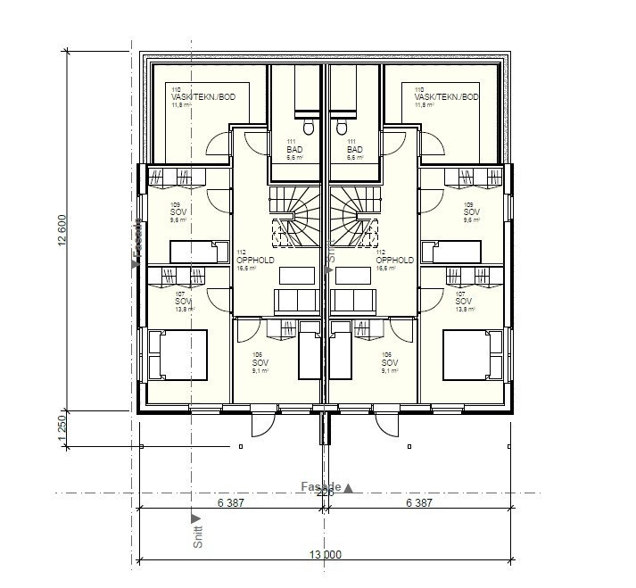 Planløsning 1.etg Galleribilde