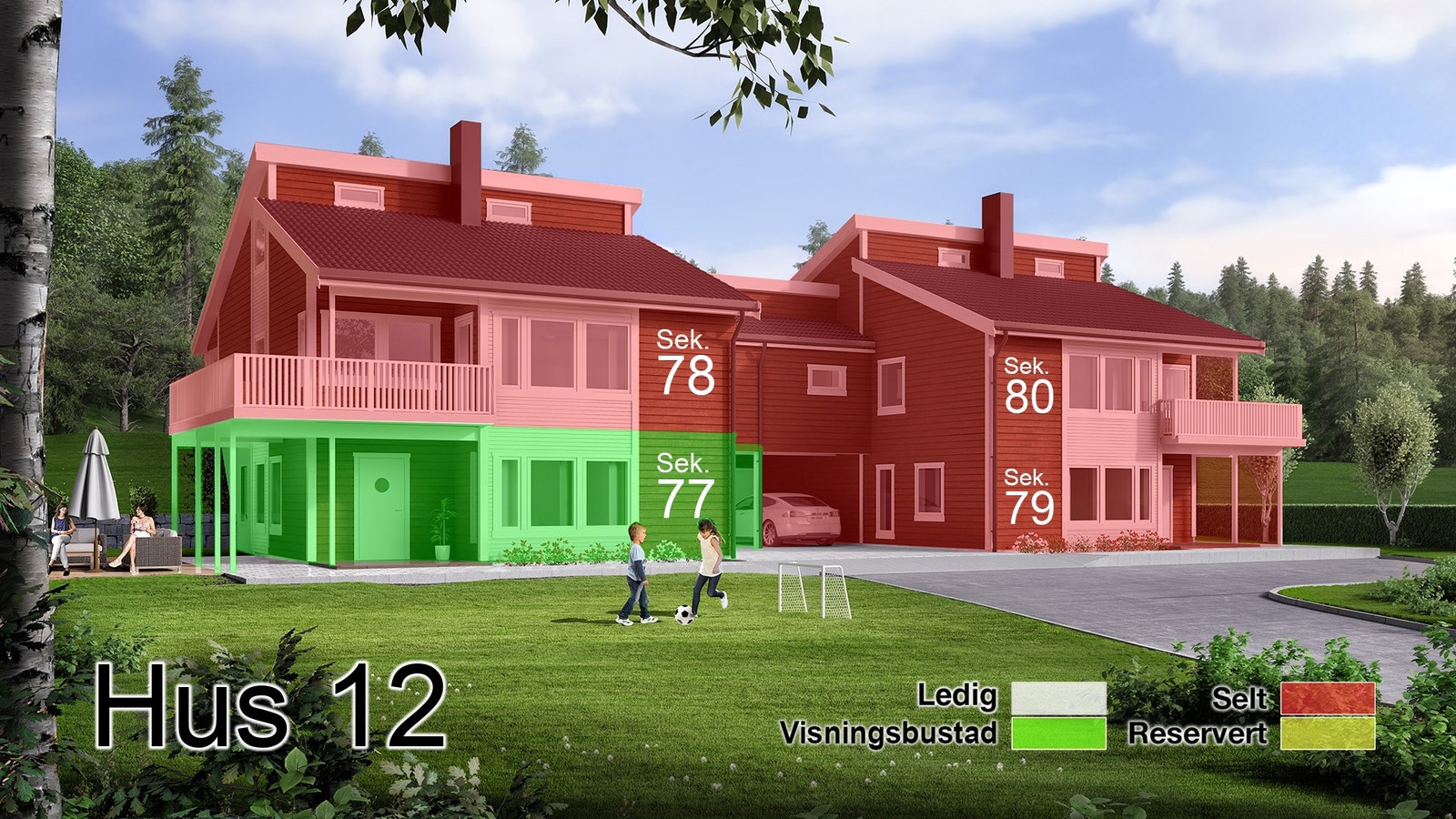 Oversikt over selte og reserverte seksjonar Galleribilde