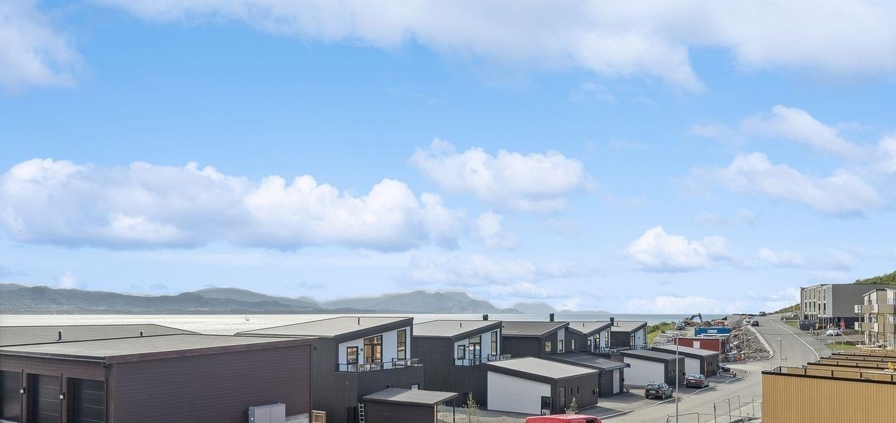 Utsikt fra balkong og 2. etasje i Bjørnhollo 2, som vil bli omtrent tilsvarende Galleribilde