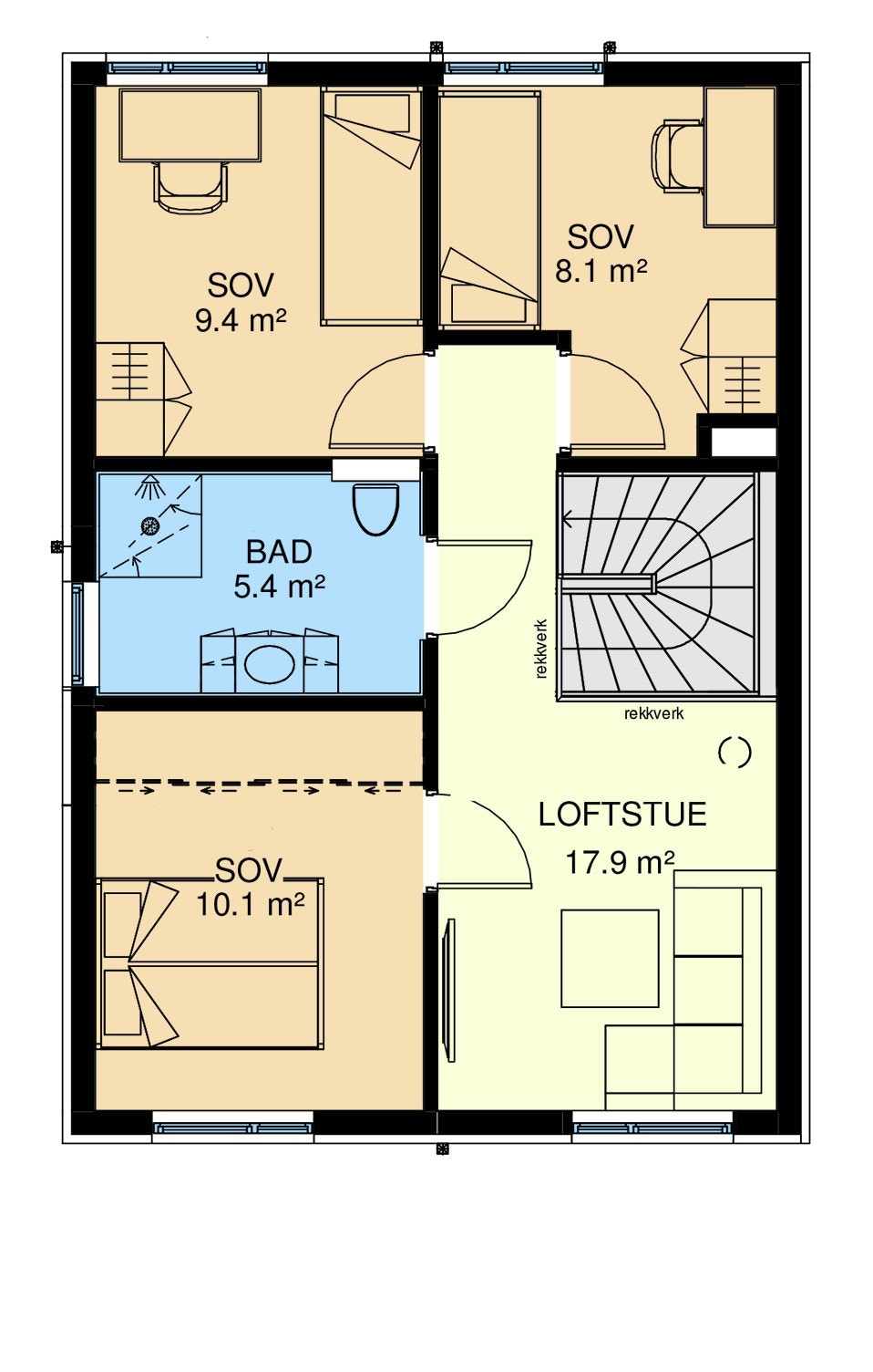 Planløsning 3. etasje Galleribilde
