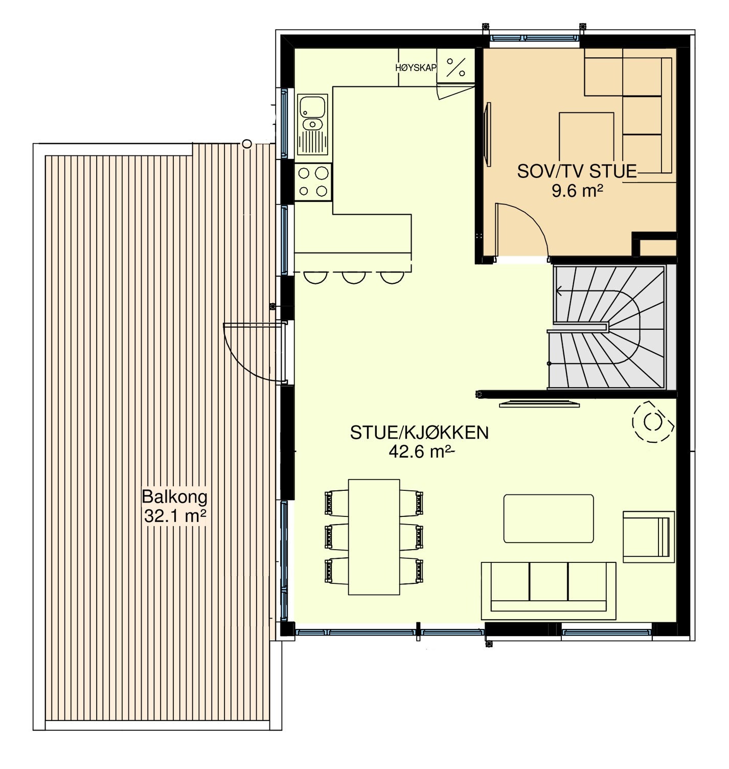 Planløsning 2. etasje Galleribilde