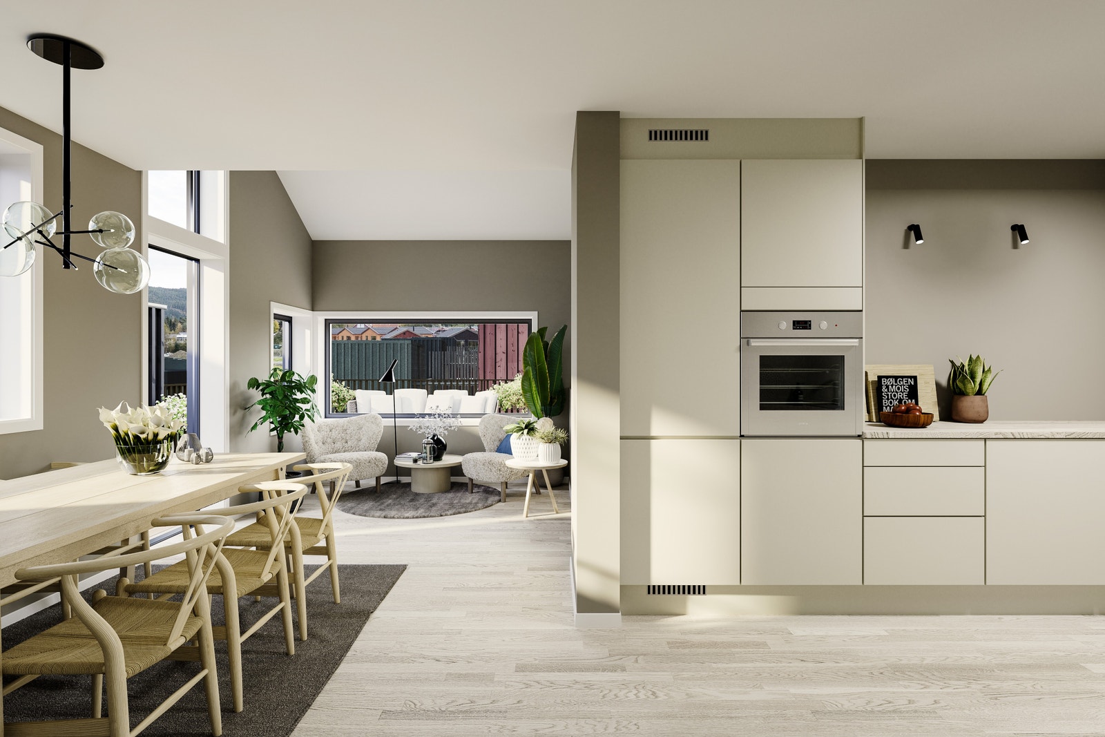 Illustrasjon Rekkehus A1, 2.etg (kan avvike): Oppgradert versjon: listefritt tak-vegg, glatt tak og forskjellig farge tak-vegg. Galleribilde