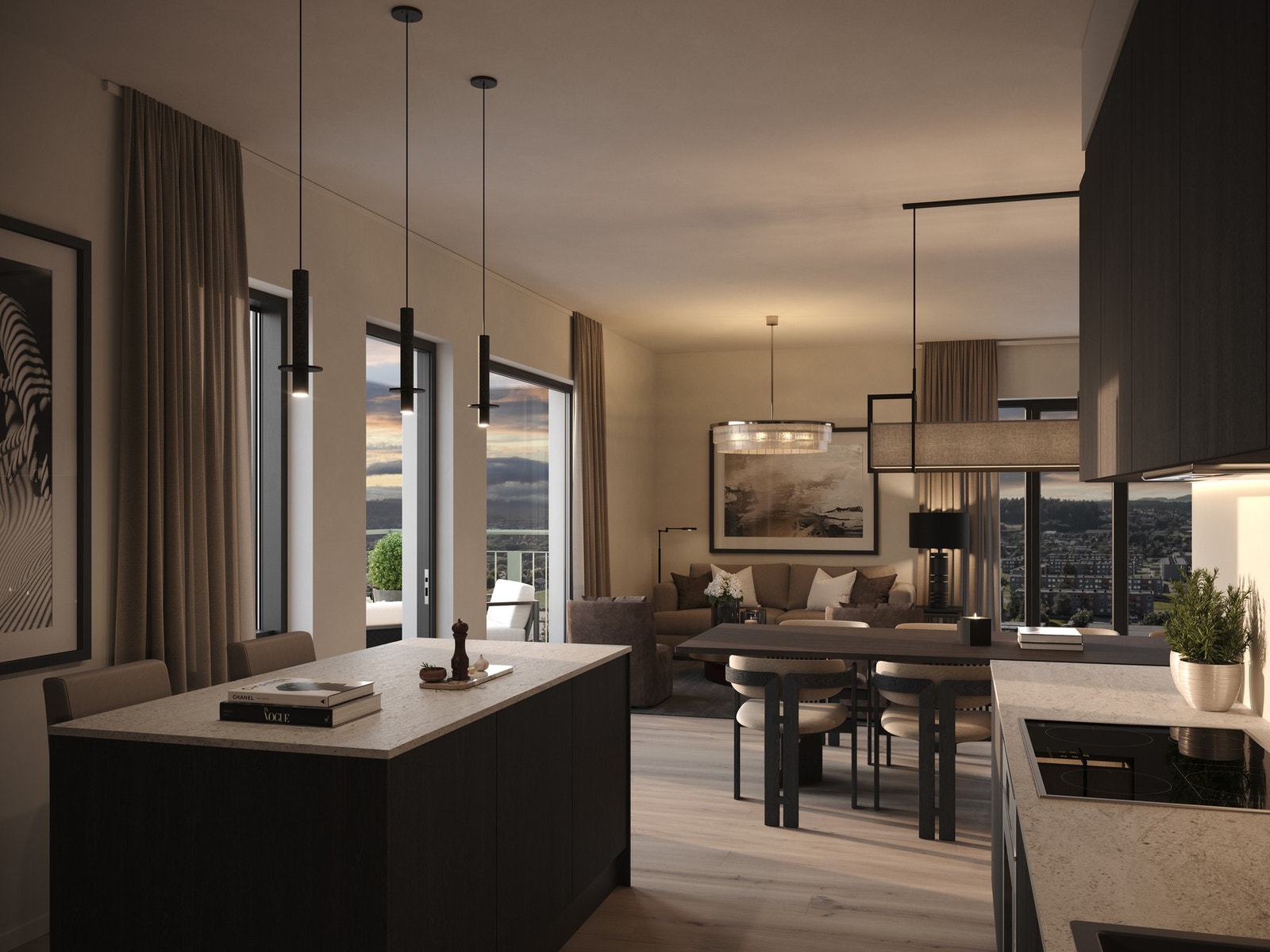 Du får også muligheten til å sette ditt eget preg på din nye bolig, og derfor tilbyr vi ulike interiørpakker slik at du kan velge den stilen som passer best for deg. Illustrasjon, avvik vil forekomme. Galleribilde