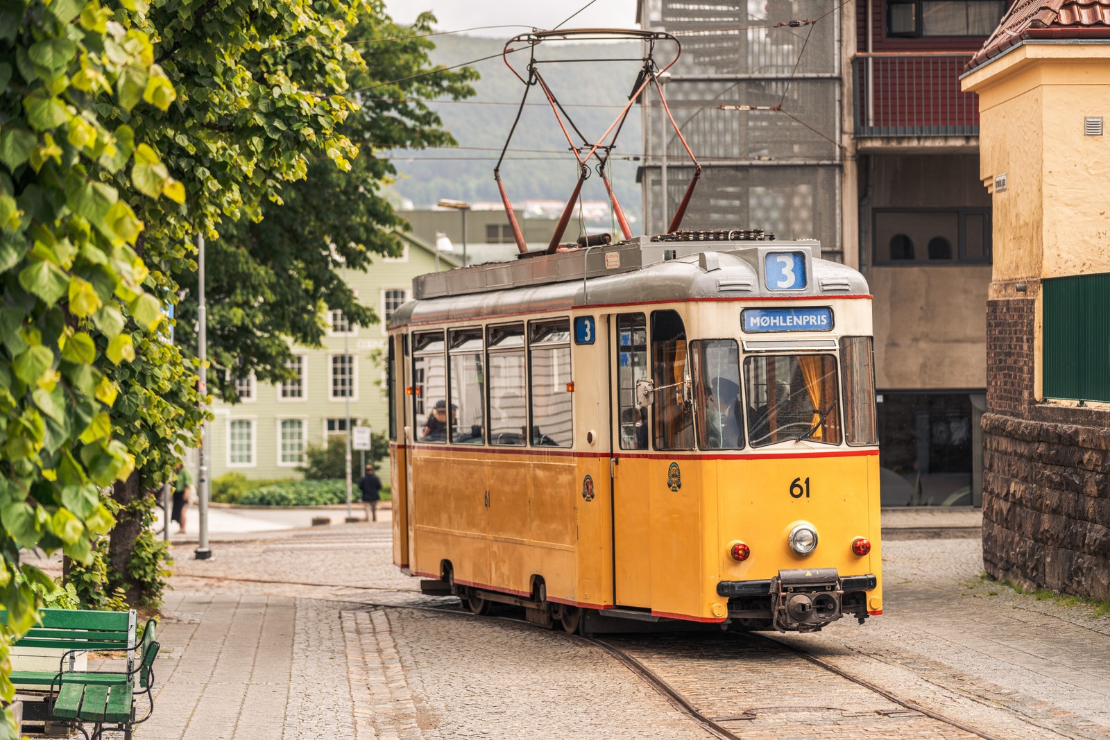 Den gamle trikkevognen på Møhlenpris er et kjent syn i området Galleribilde