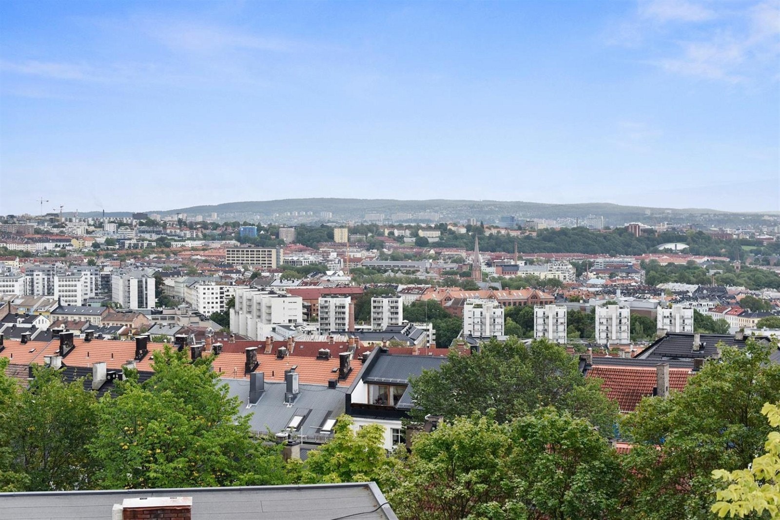 Utsikt østvendt balkong (sommerbilde) Galleribilde