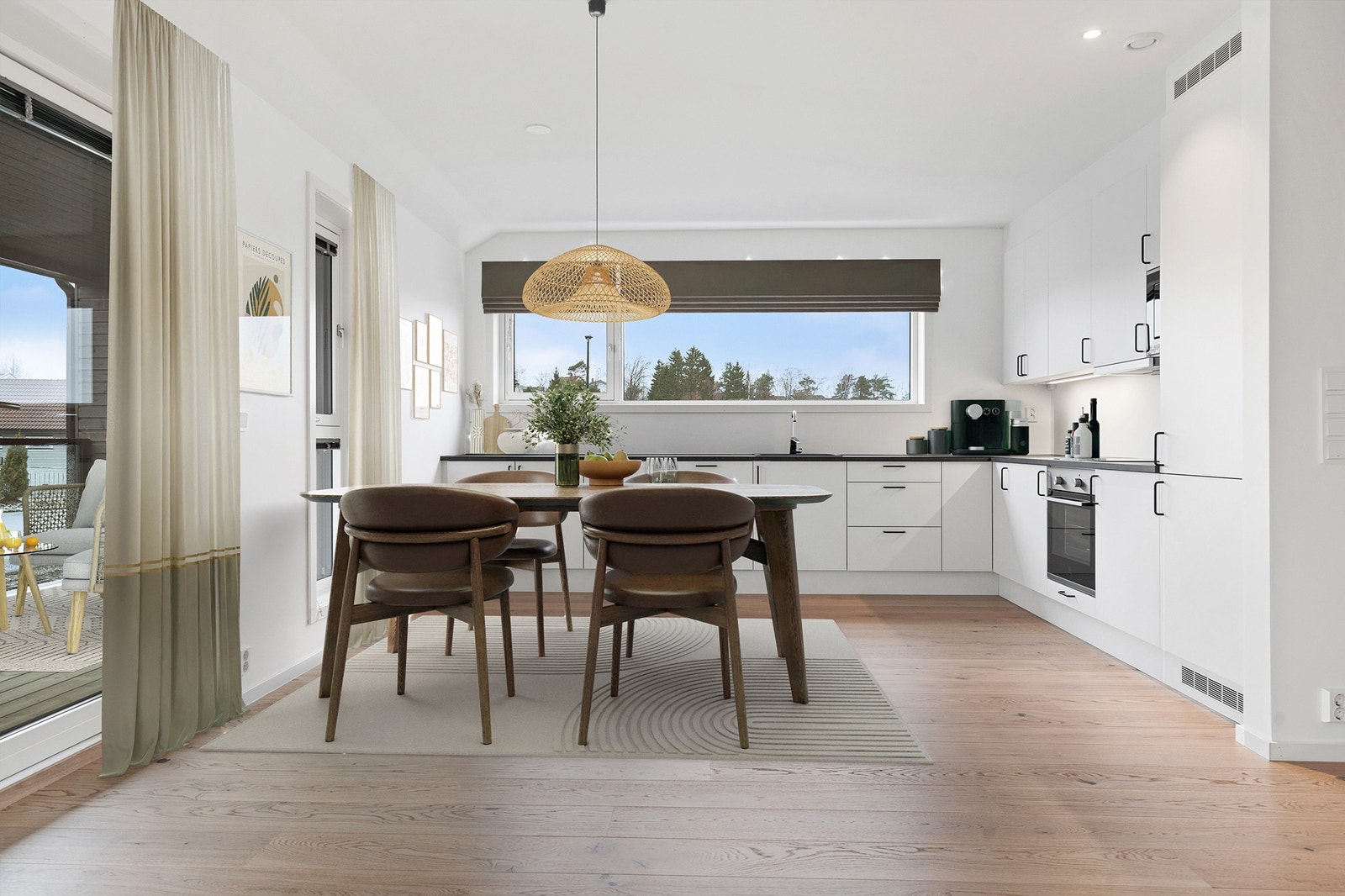 kjøkken: illustrasjon fra leilighet i første byggetrinn Galleribilde