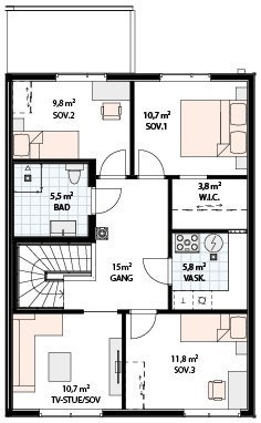Plantegning 2.etg Bladfaksveien 61 Galleribilde