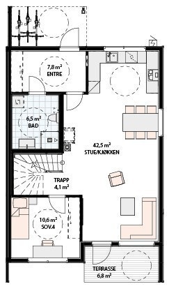 Plantegning 1.etg Bladfaksveien 61 Galleribilde