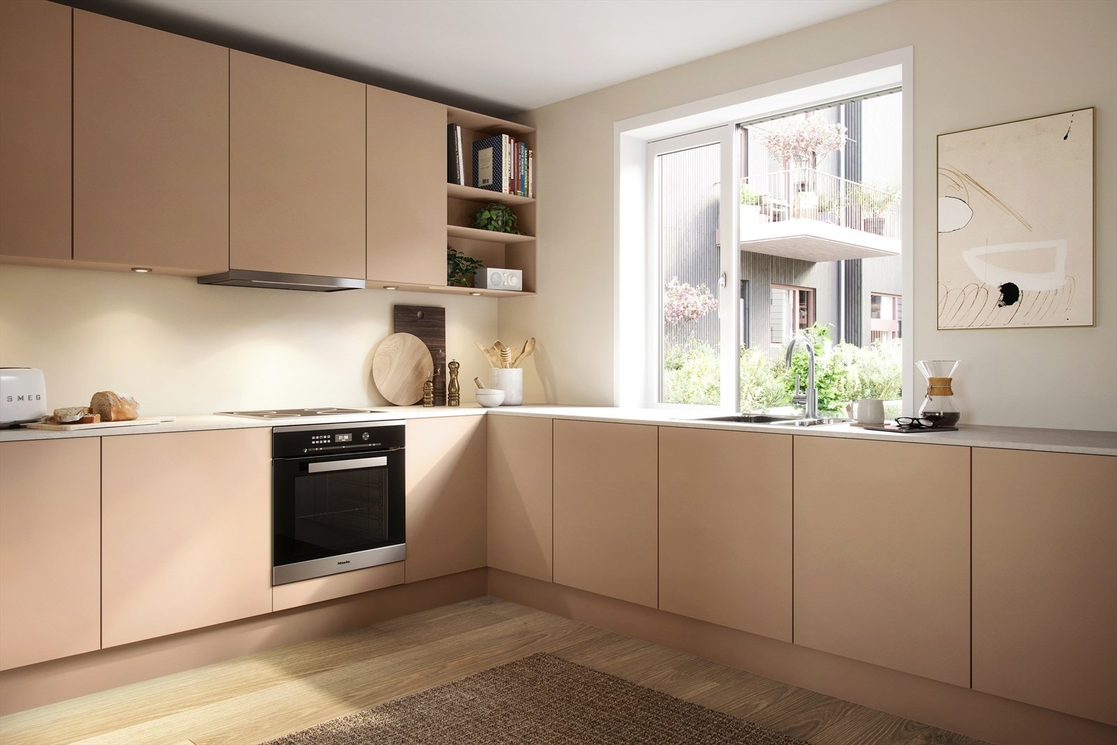 Flotte kjøkkeninnredninger fra HTH-kjøkken og integrerte hvitevarer (Illustrasjon - avvik vil forekomme) Galleribilde