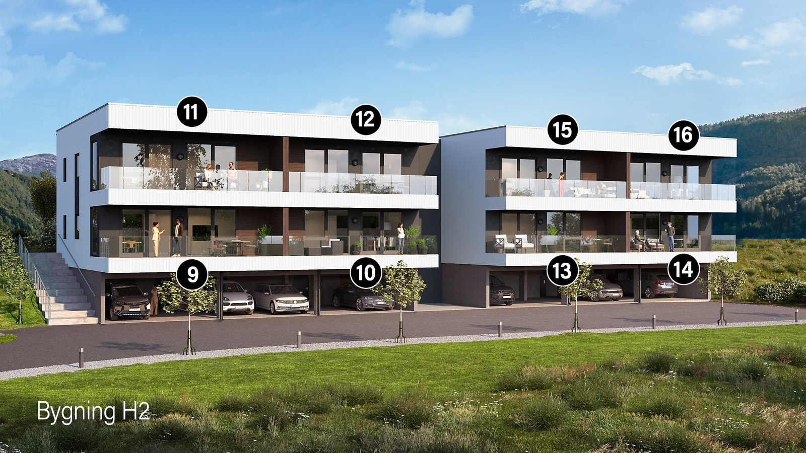 Seksjonsnummer hus 2 Galleribilde