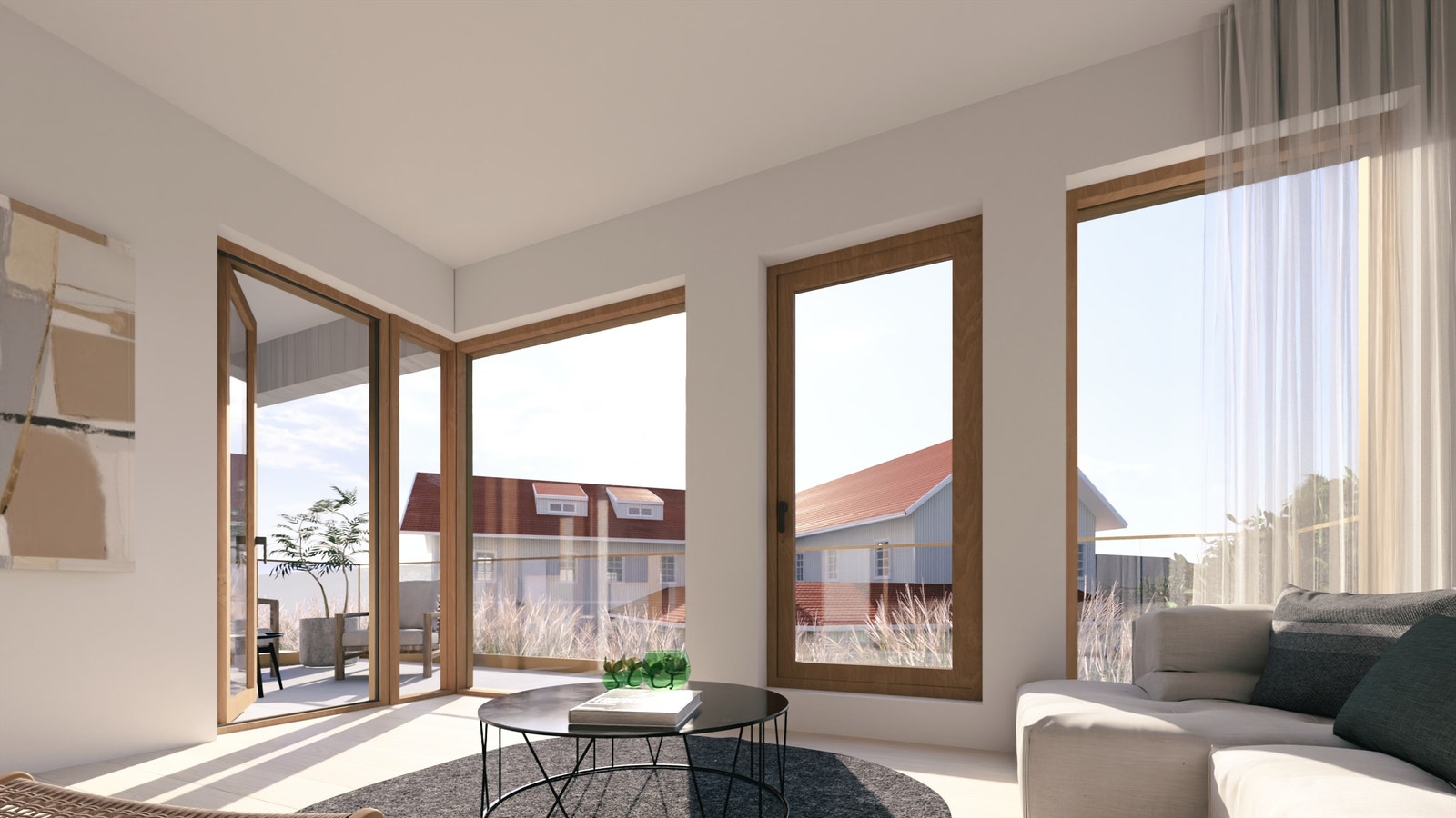 Denne store flotte gjennomgående leiligheten har utgang fra stor stue til balkongen. Mulighet for innglassing av den innerste delen. Illustrasjon, avvik vil forekomme. Galleribilde