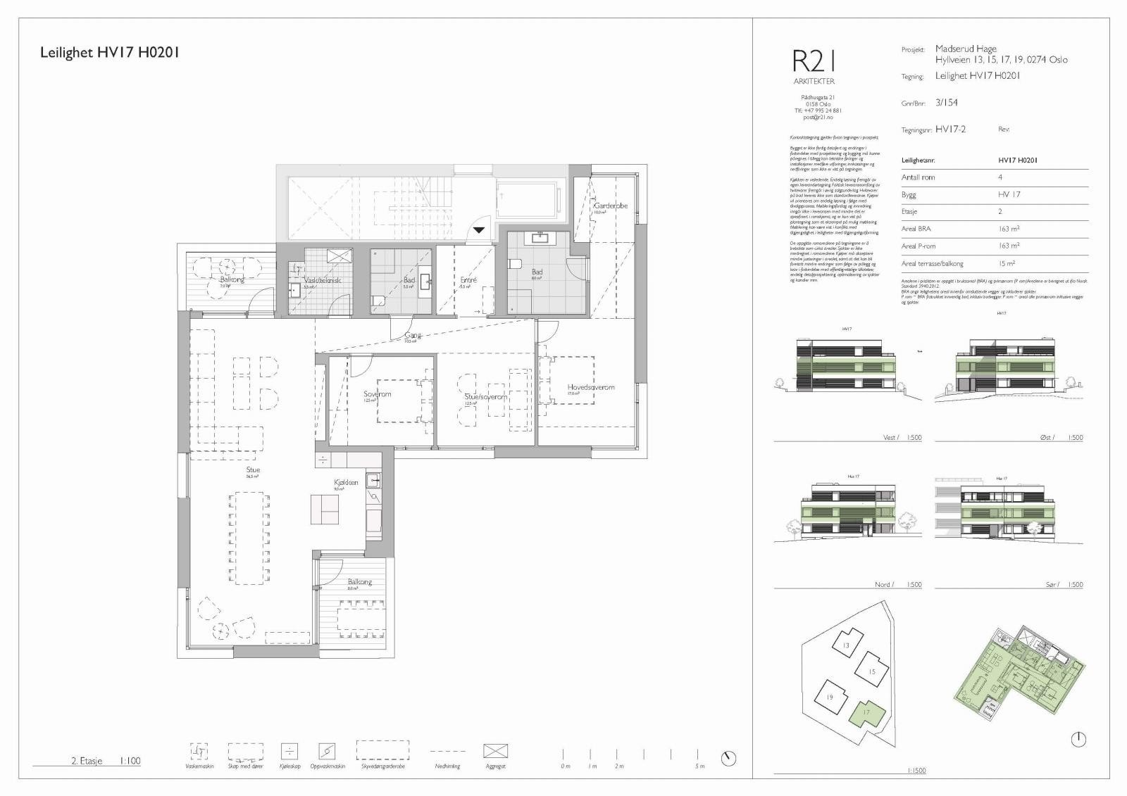 Plantegning leil. D2, i 2. etasje Galleribilde
