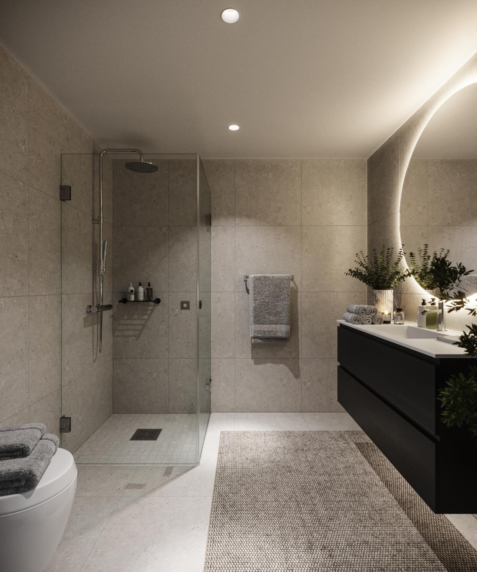 Fra bad i leilighet D1. Bildet er av illustrativ karakter. Avvik kan forekomme. Galleribilde