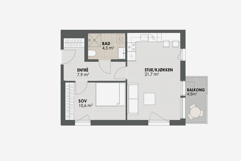 Plantegning leilighet 32 Galleribilde