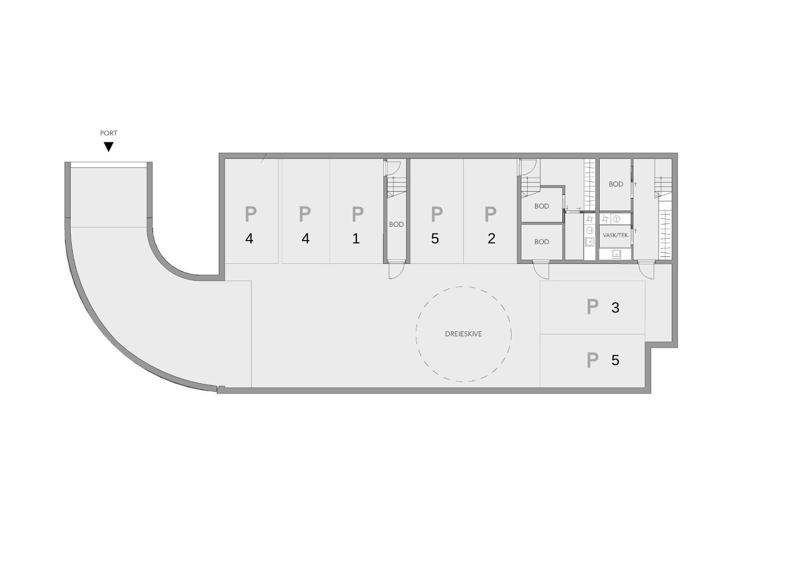 Underjordisk garasjeanlegg Galleribilde