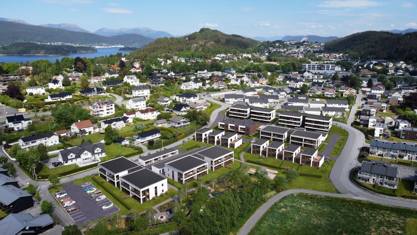 Prosjektillustrasjon fra sør-vest Galleribilde