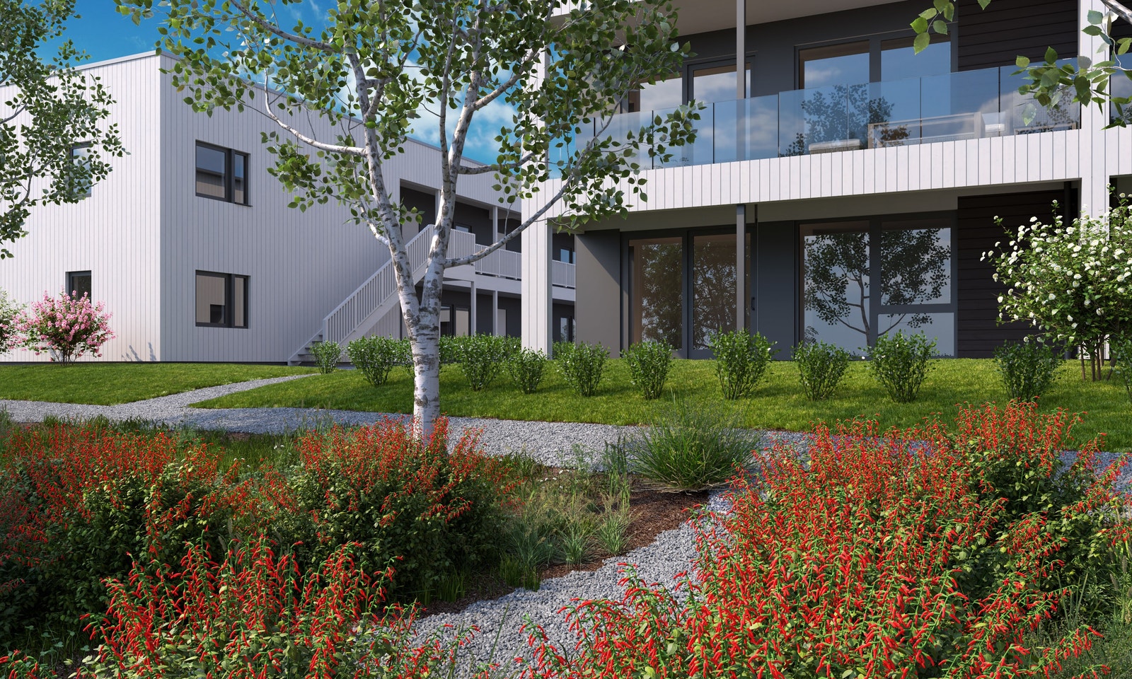 Illustrasjonsbilde av hustype og friområde Galleribilde