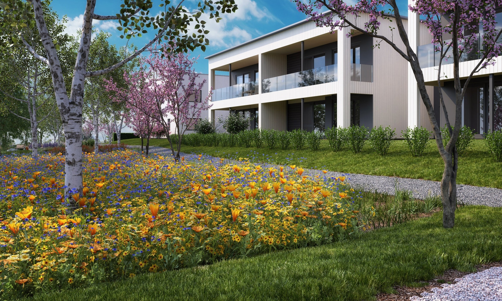 Illustrasjonsbilde av hustype og friområde Galleribilde