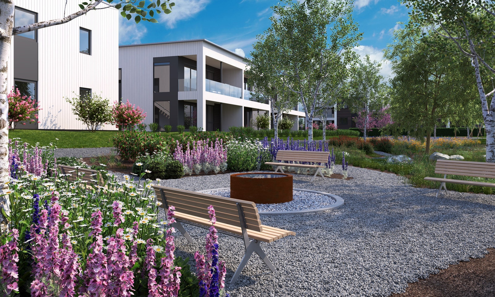 Illustrasjonsbilde av hustype og friområde Galleribilde