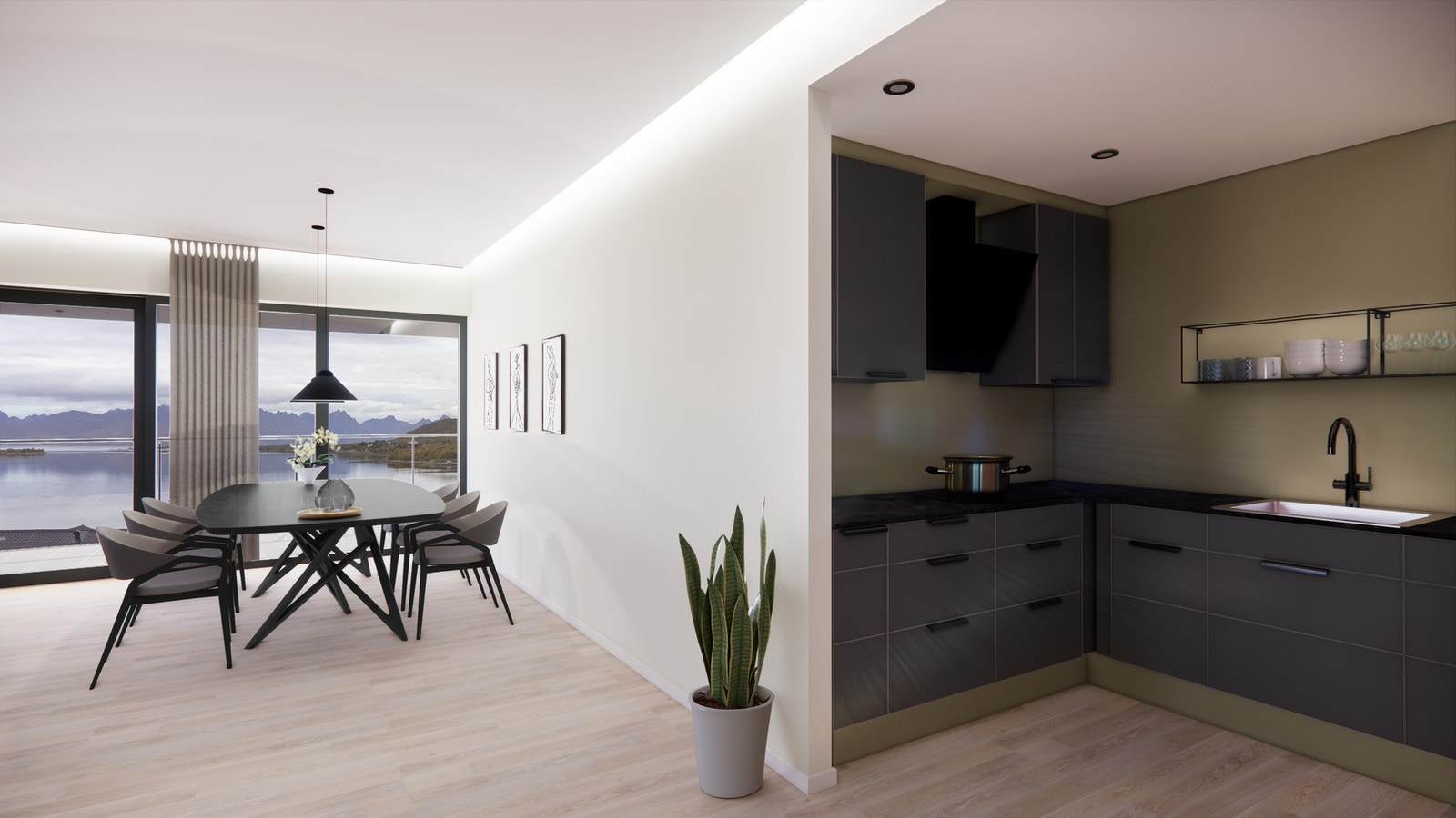 Leilighetstype C - Illustrasjonsbilde leilighetene 204, 304 og 404 Galleribilde