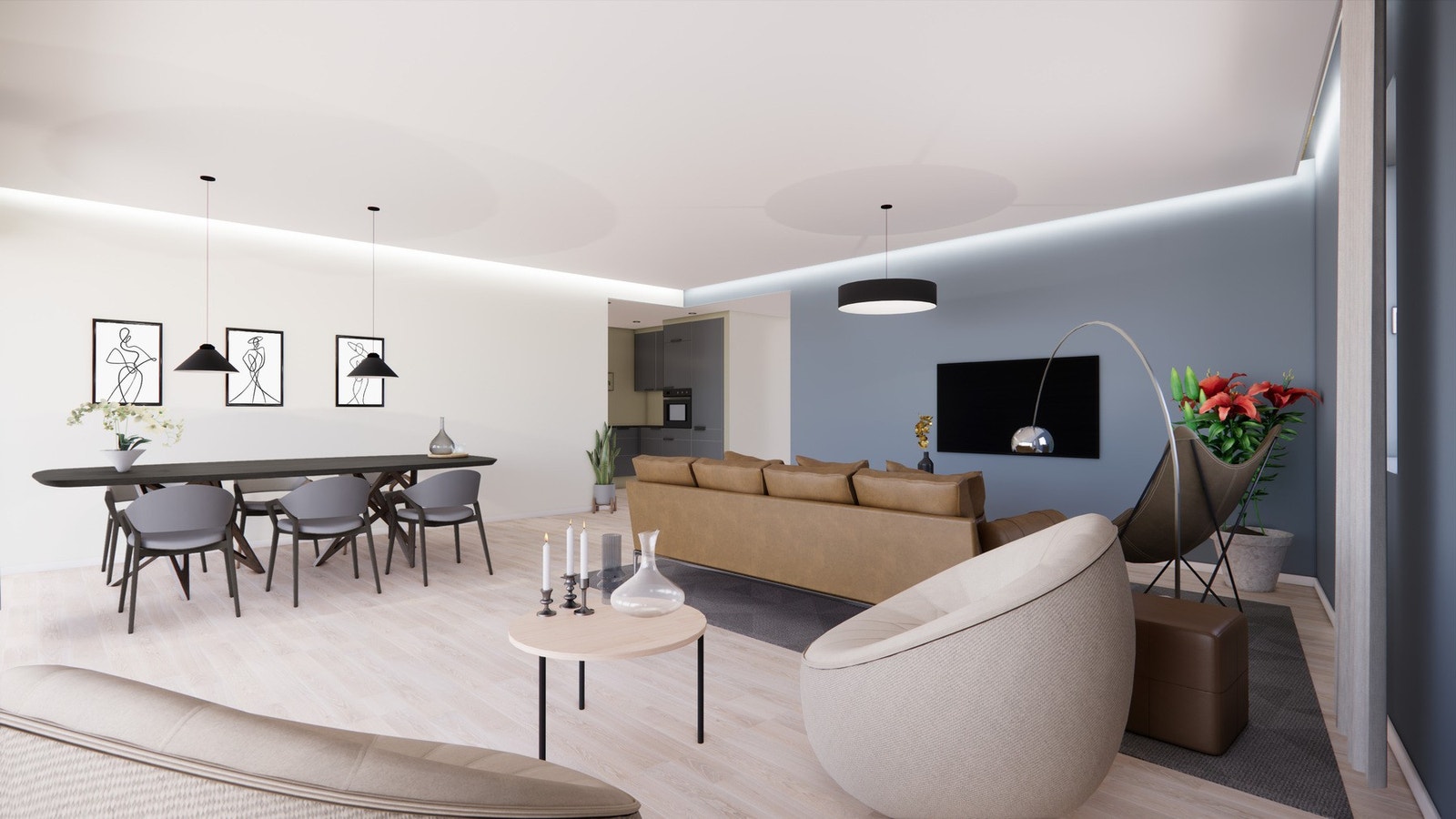 Leilighetstype C - Illustrasjonsbilde leilighet 204, 304 og 404 Galleribilde