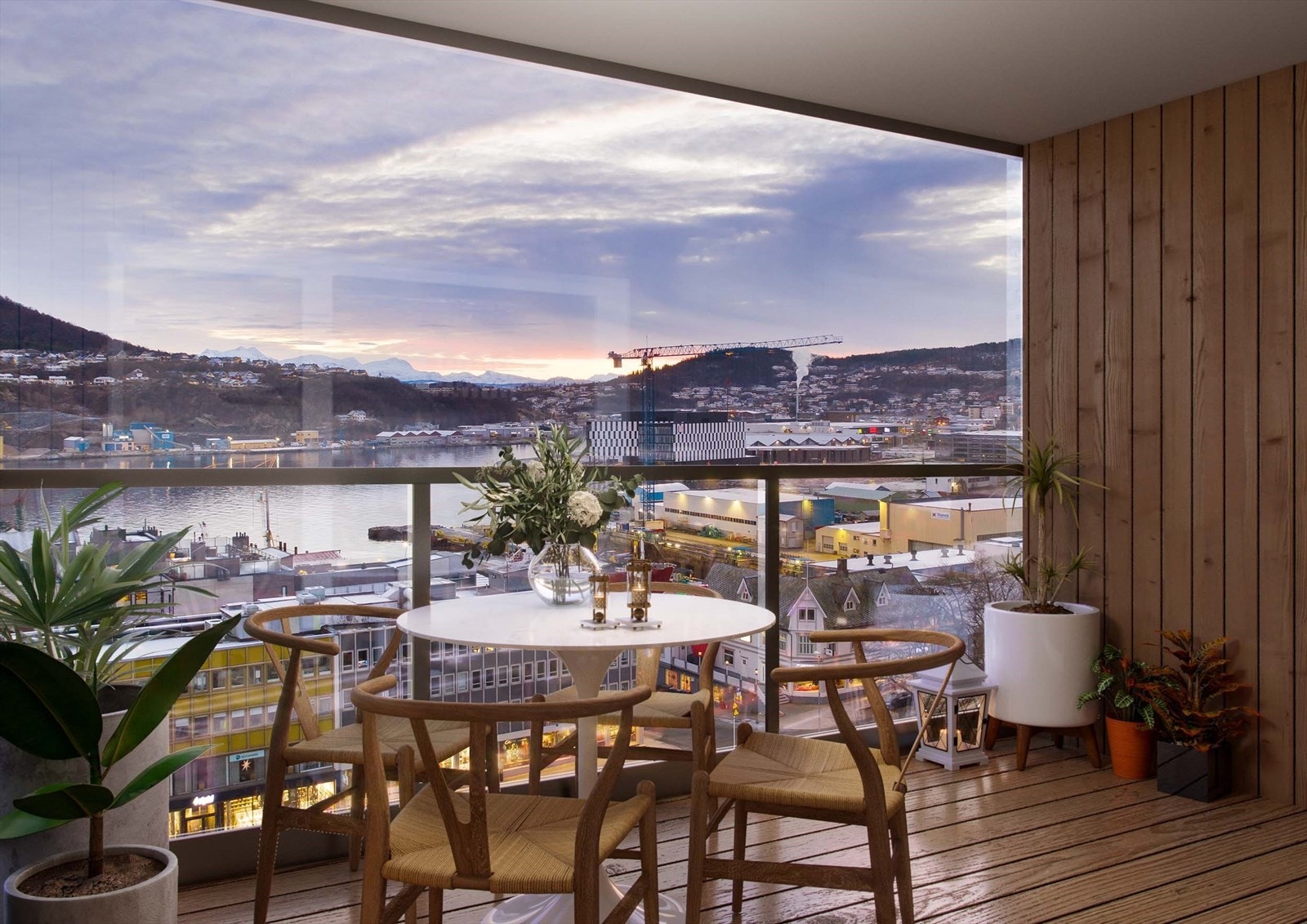 Når du bygger boliger fra 5.- 9. etasje blir det utsikt fra fine og lune balkonger for alle. Galleribilde