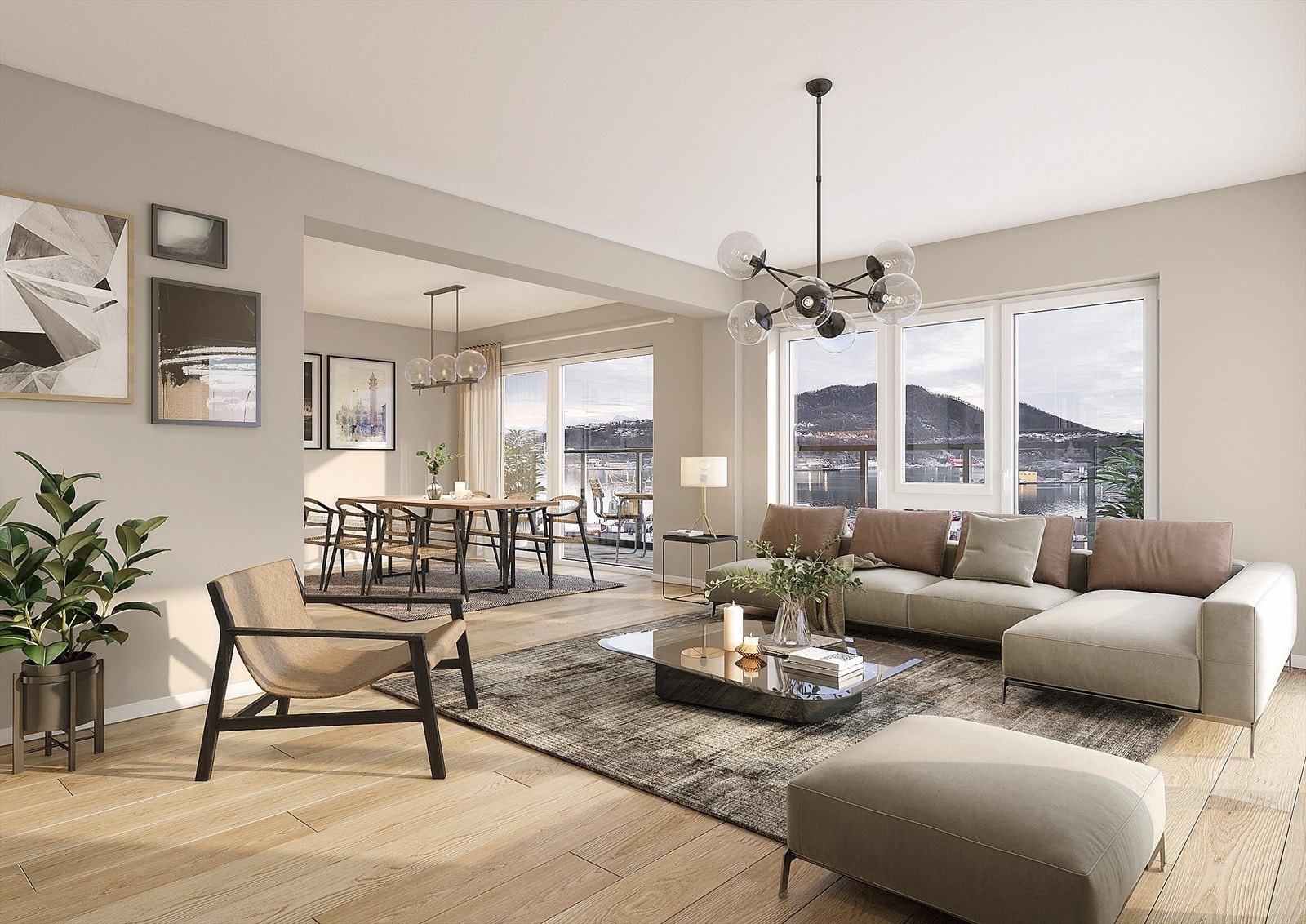 Ulike leilighetsstørrelser med forskjellige planløsninger vil bli presentert. Galleribilde