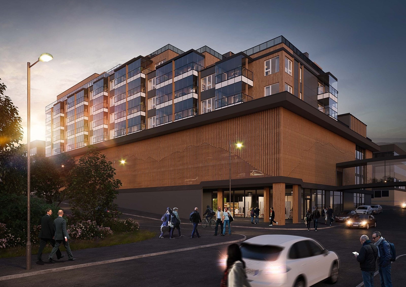 Gangbroen over til Bysenteret kan komme godt med alle dager, men spesielt når uværet setter inn. Galleribilde