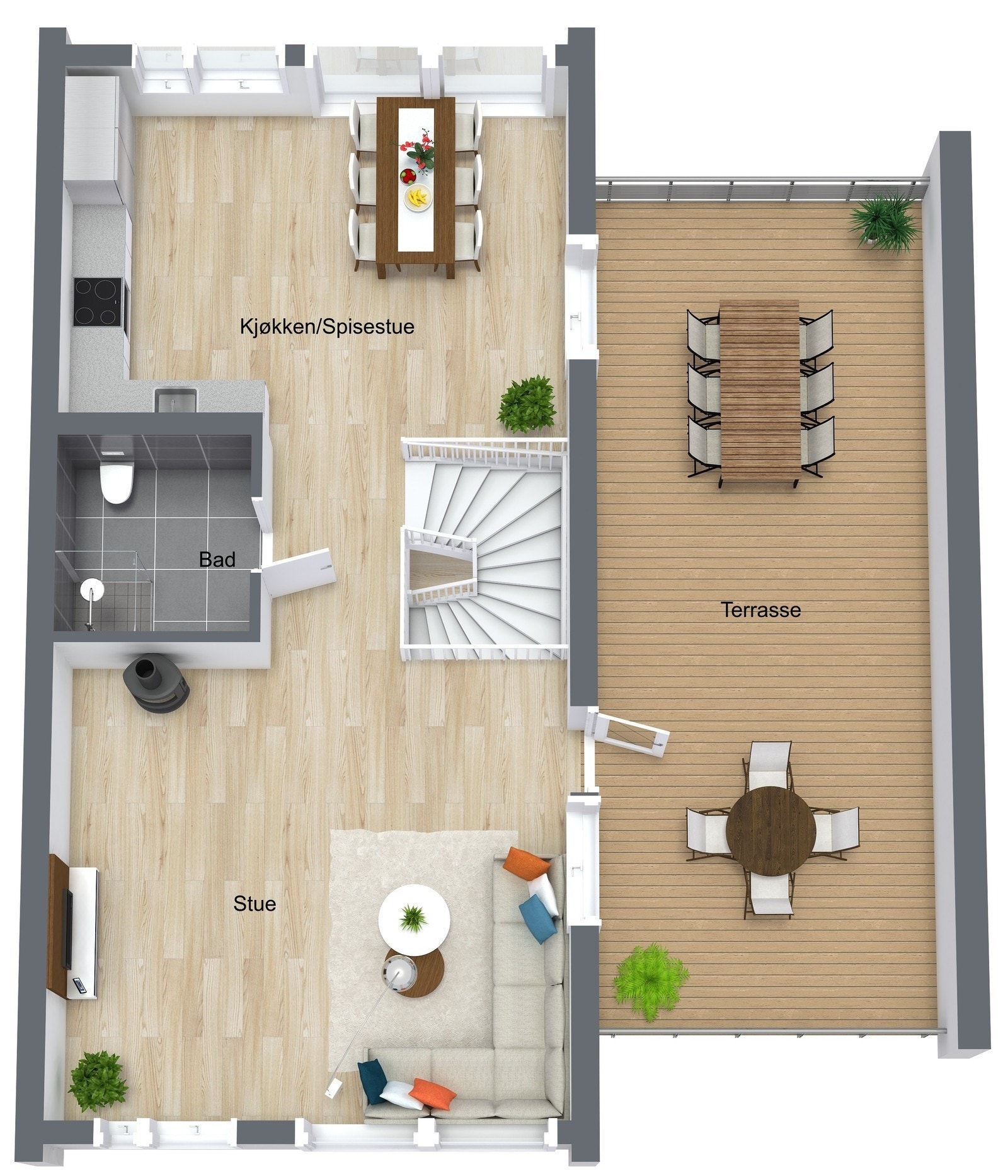 Planillustrasjon 2. etasje Galleribilde