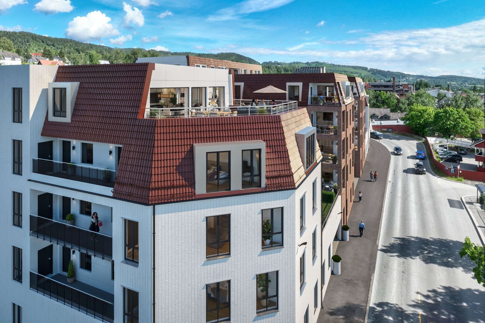 Illustrasjon av fasade nord Galleribilde