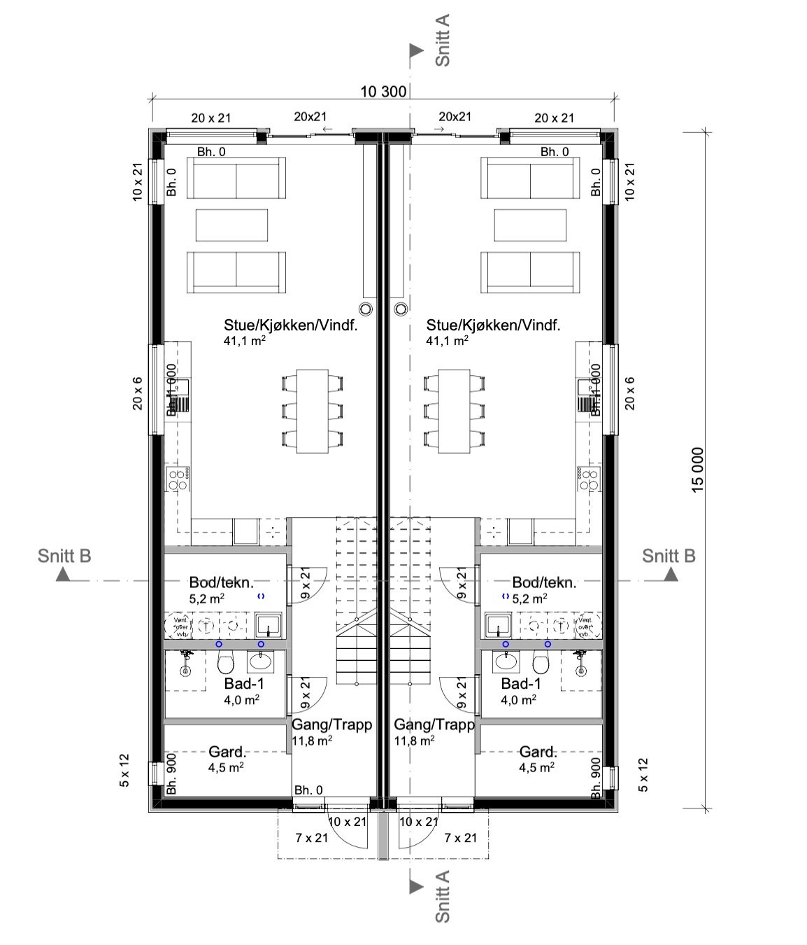 Plantegning 1.etasje. Galleribilde