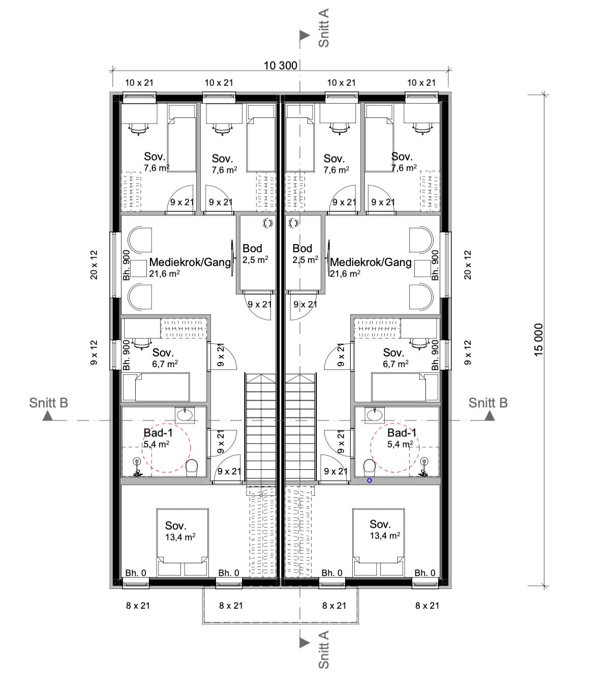 Plantegning 2.etasje. Galleribilde