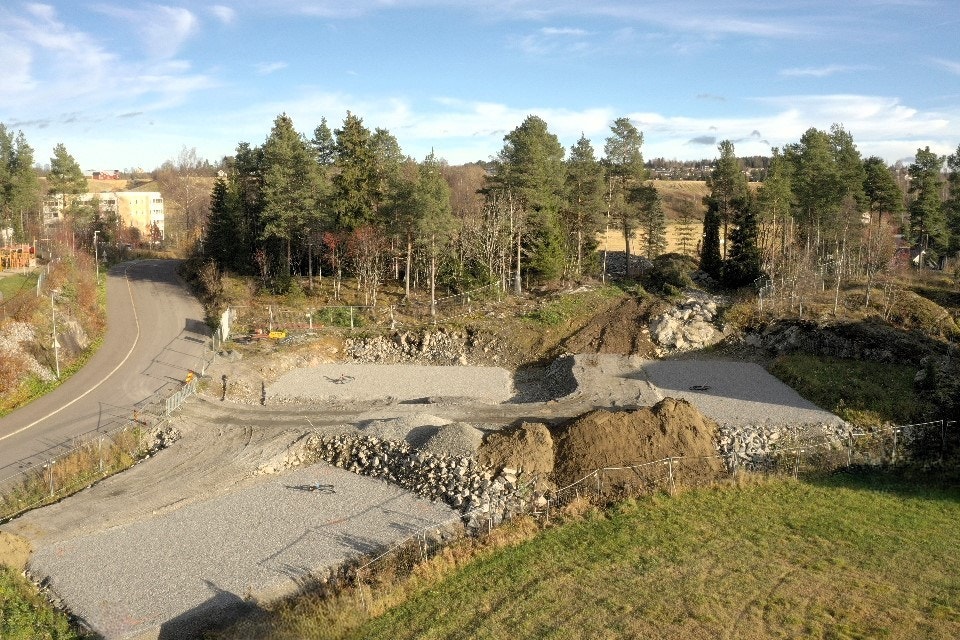 Tomtene er klare for grunnmur. 25.10.2024. Galleribilde