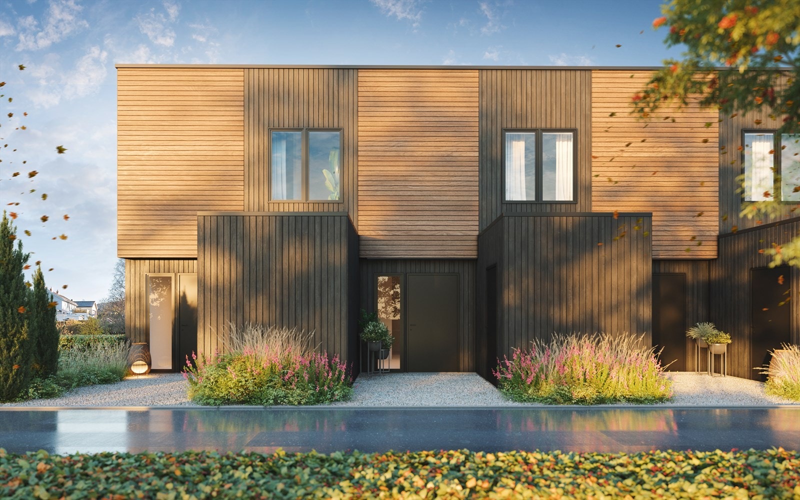 Lun og skjermet entreen med en praktisk utvendig bod. Galleribilde