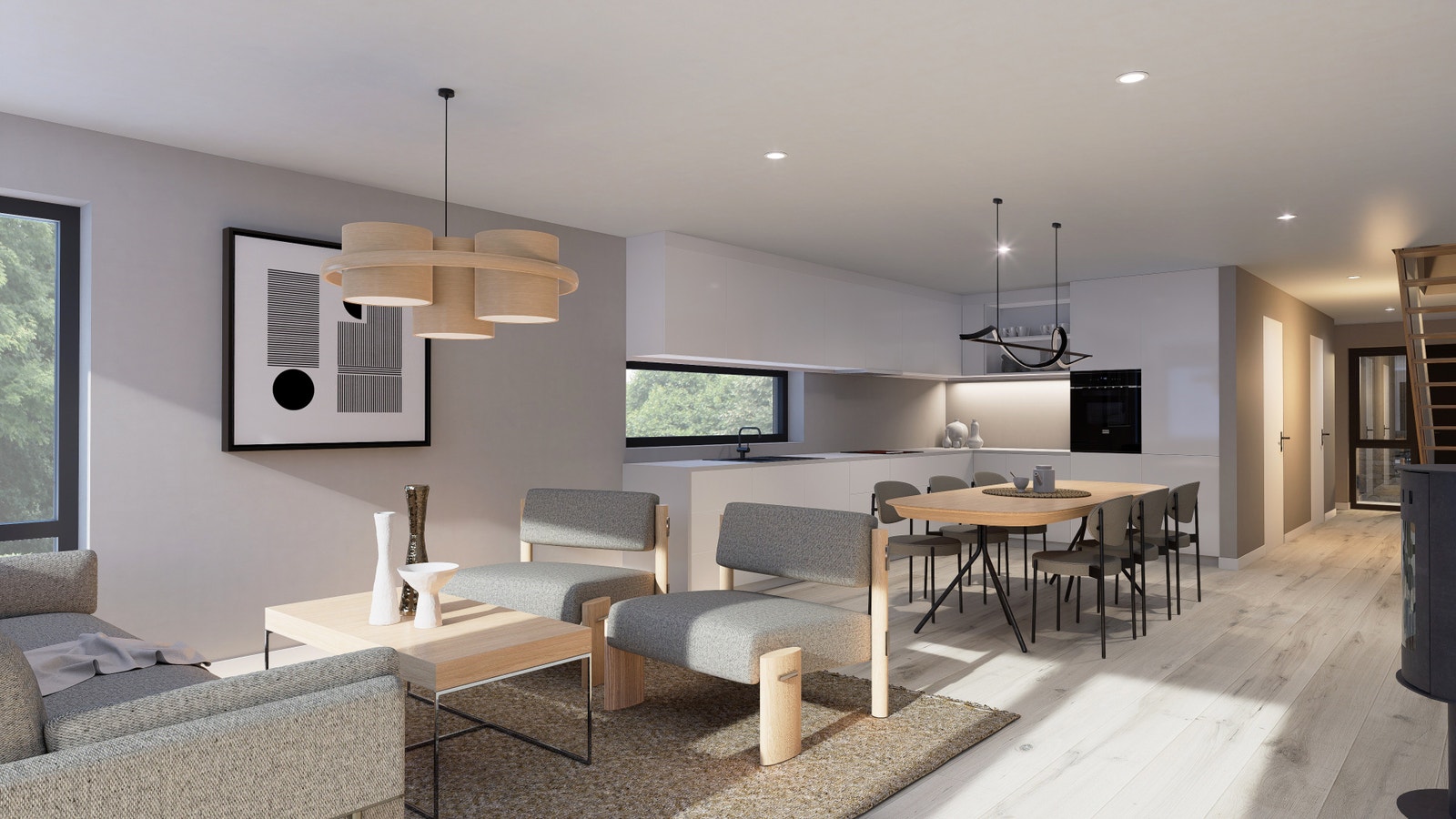 Illustrasjonsbilde av stue/ kjøkken. Kan avvike fra standard leveranse. Galleribilde